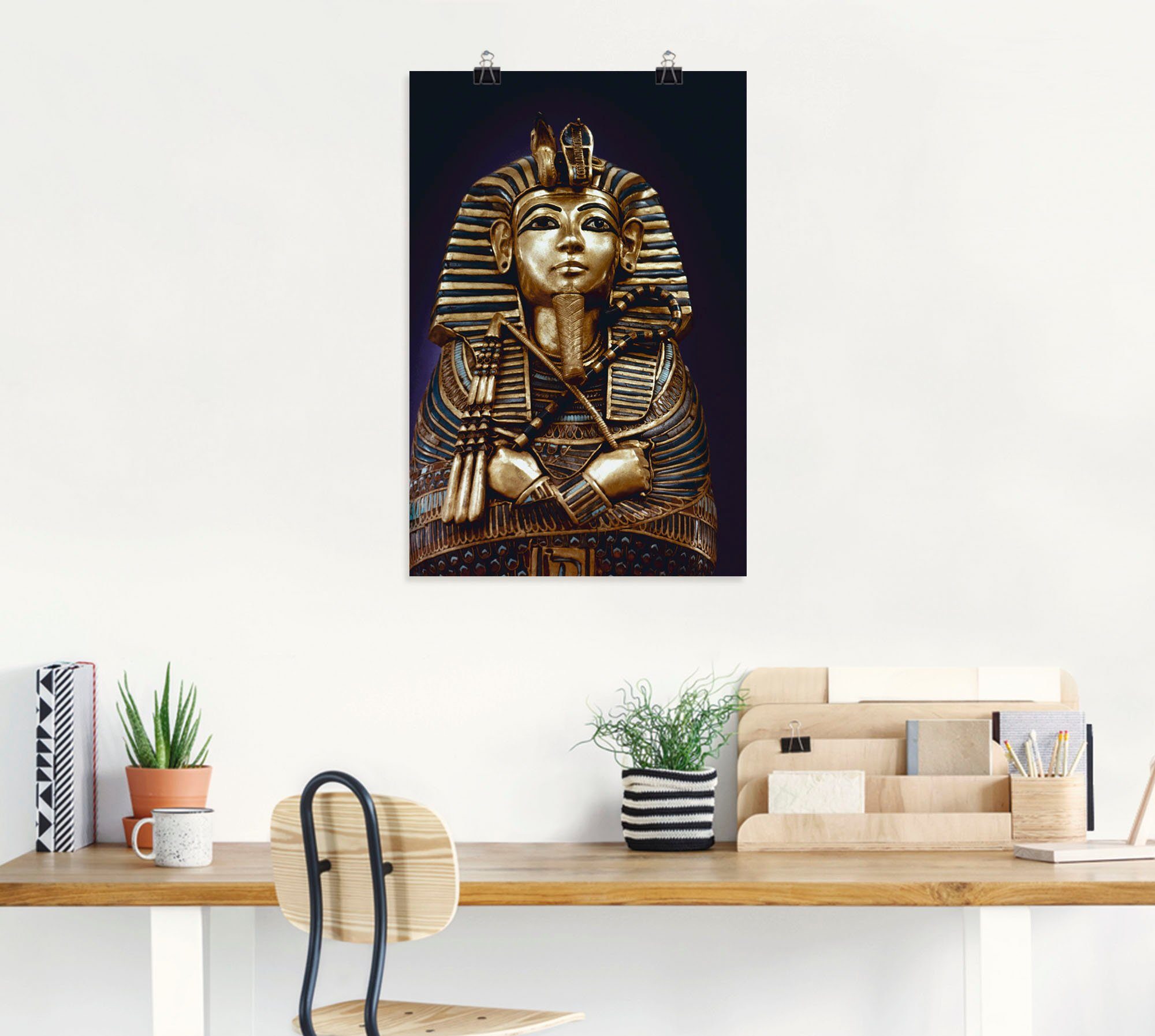 Artland Größen Leinwandbild, Wandbild St), König oder Tutanchamun, (1 versch. von Alubild, als Poster in Menschen Wandaufkleber Grabbüste
