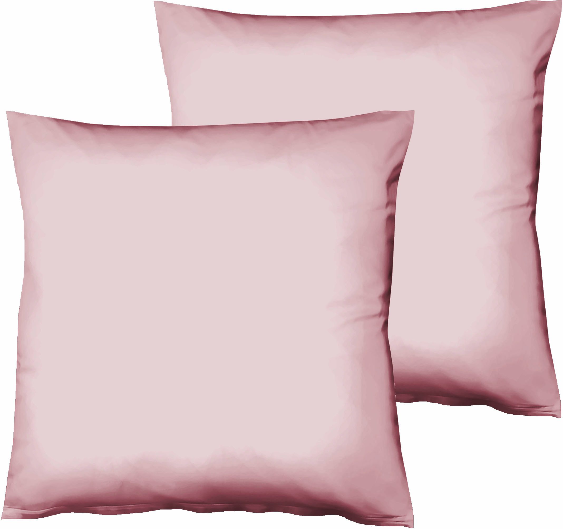 fleuresse Подушкиbezüge Colours, (2 Stück), edler, bügelfreier Interlock-Jersey aus 100% Baumwolle