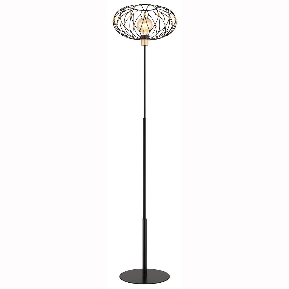 GLOBO LIGHTING Deckenfluter, Leuchtmittel inklusive, Warmweiß, Stehleuchte Standlampe Wohnzimmerleuchte Geflecht LED H 162 cm