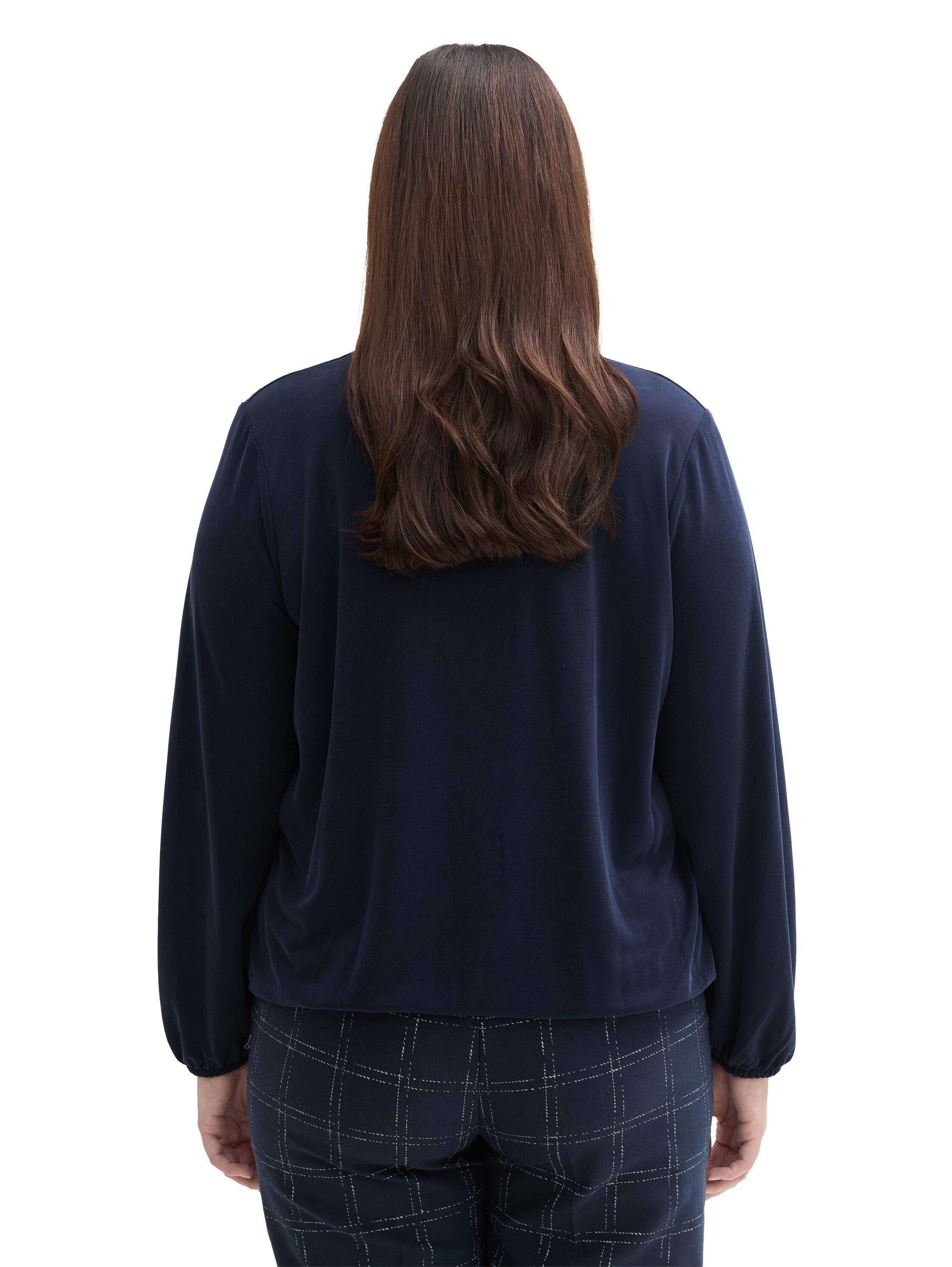 TOM TAILOR PLUS Langarmshirt mit V-Ausschnitt günstig online kaufen