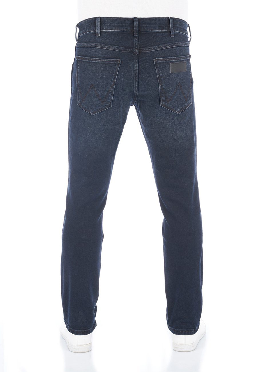 Stretch Smoke Jeanshose Fit Wrangler (WSS3LR90B) mit Herren Blue Regular Straight-Jeans Greensboro Hose Denim