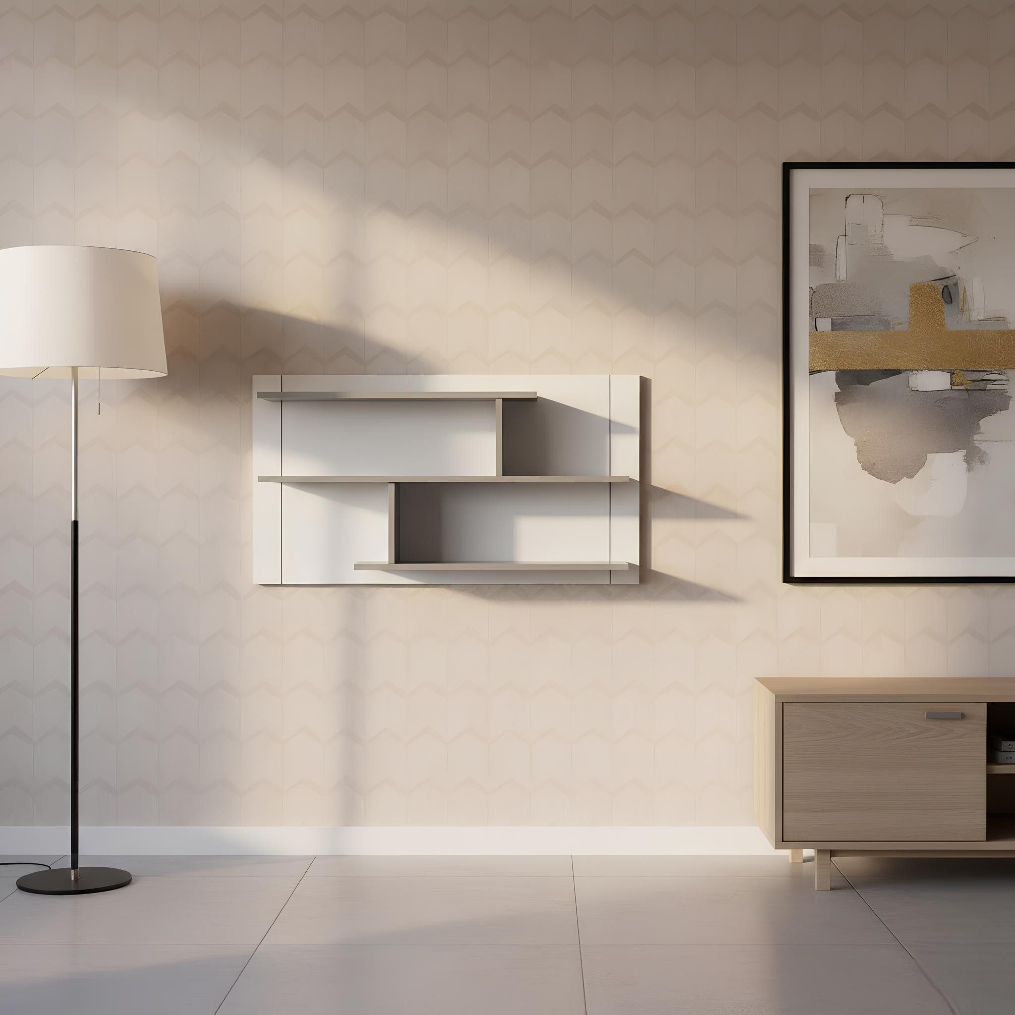 Xlmoebel Wandregal Bücheregal Wandregal Wohnzimmer Wand Regale Sofort, 1-tlg., Hergestellt In Europa