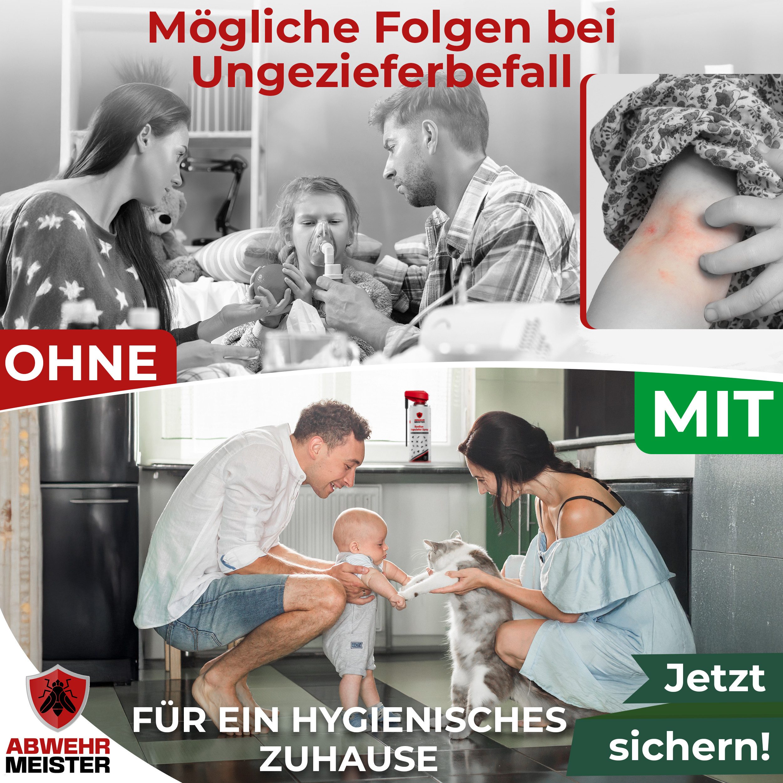 ABWEHR MEISTER Insektenspray ORGINAL ByeBye Ungesziefer- Spray [500 ml], 1-St., Präzise Anwendung, dank integrierter Sprühlanze – Bild 4 von 5
