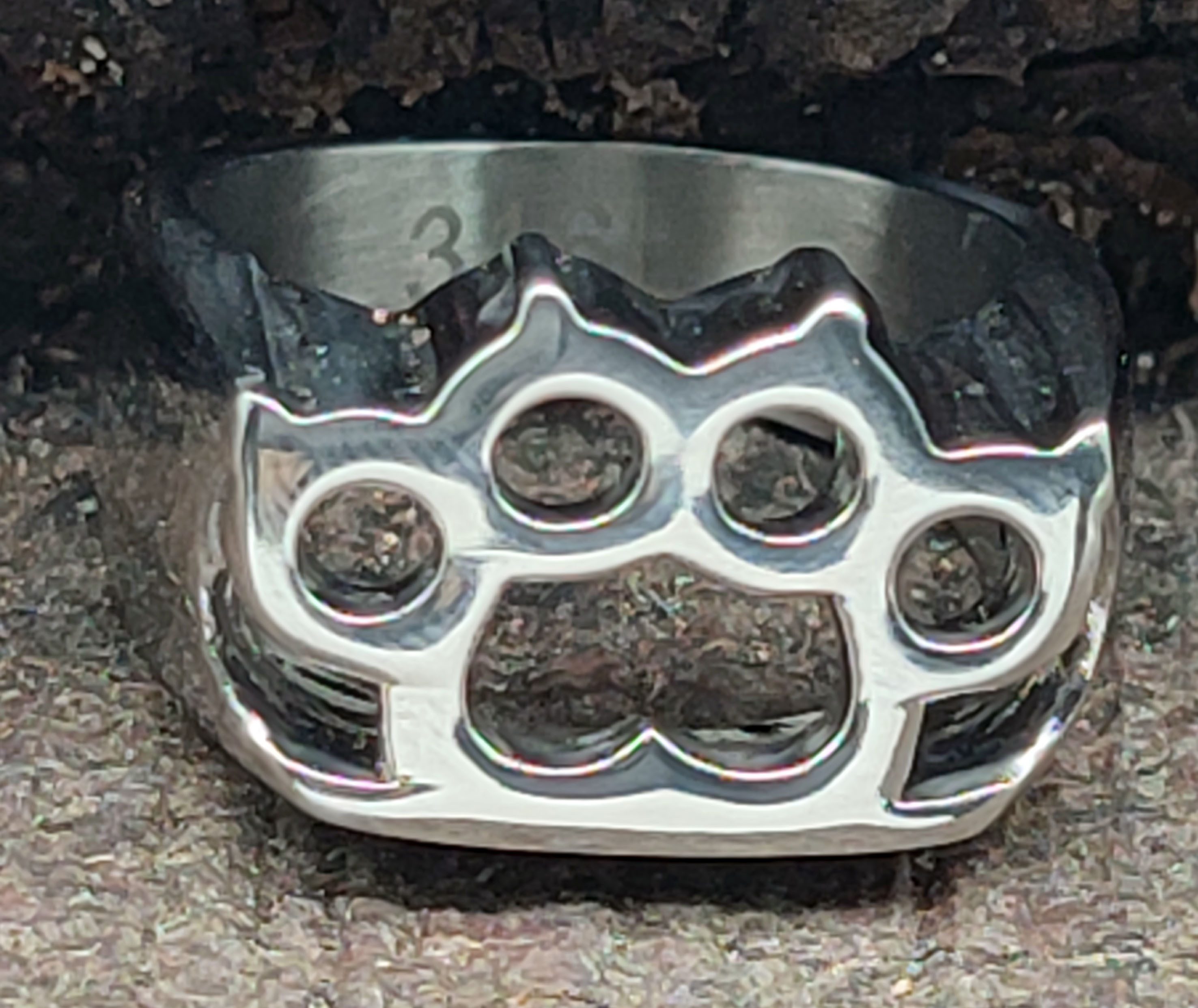 Kiss of Leather Fingerring RING SCHLAGRING GR. 56-72 - EDELSTAHL