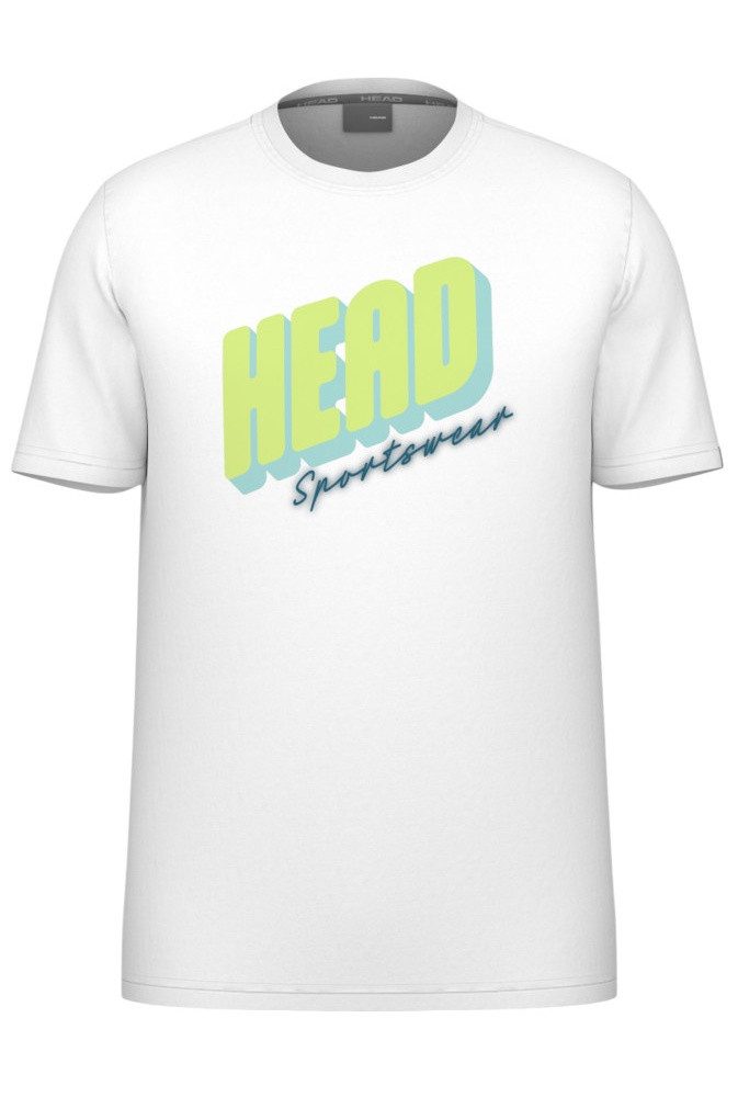 Head T-Shirt Vision (feuchtigkeitsabsorbierend) 2025 weiss/limegelb Herren
