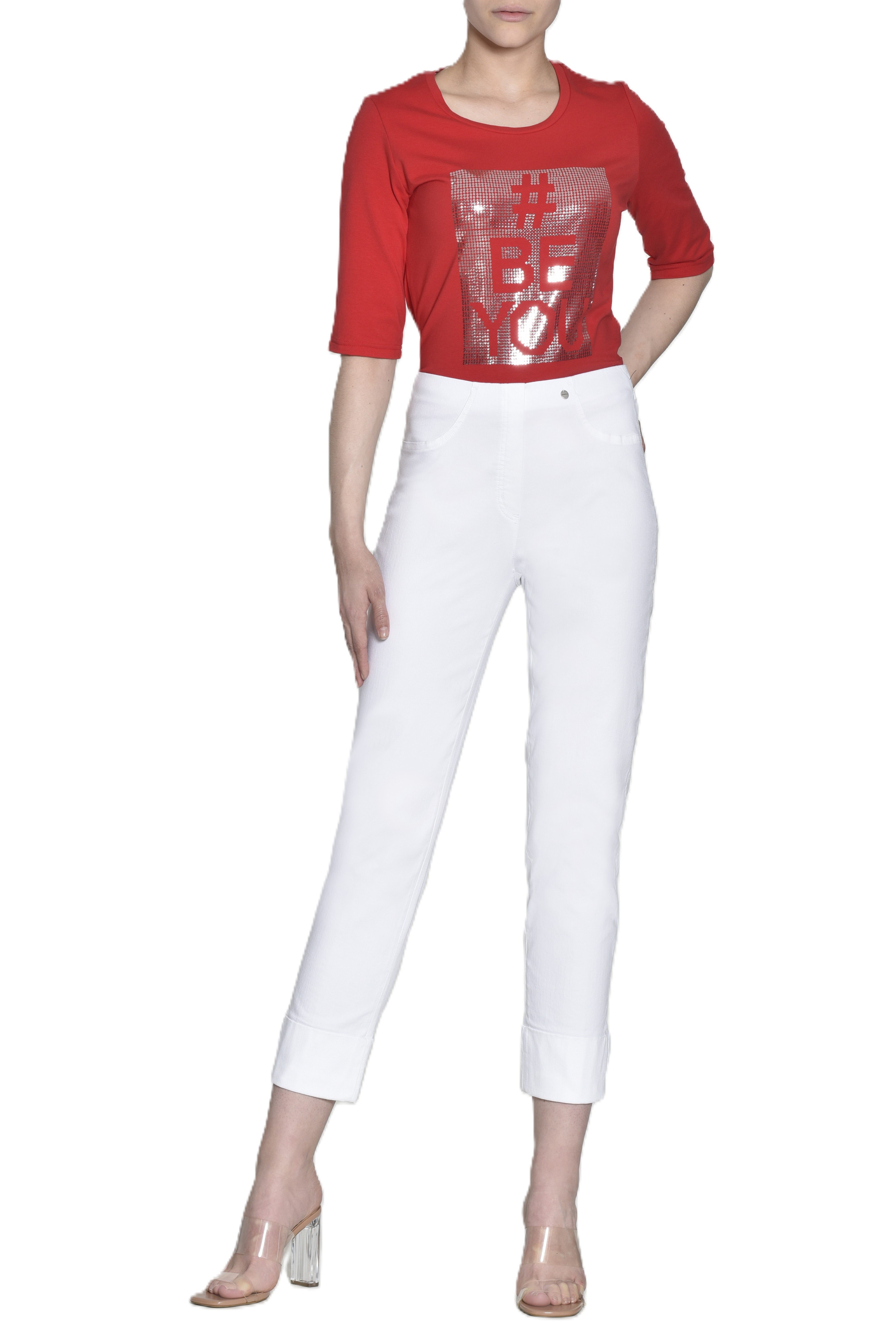 ROBELL Stretch-Jeans 7/8 POWER-STRETCH Style BELLA modische Schlupfjeans super bequem durch POWER-STRETCH