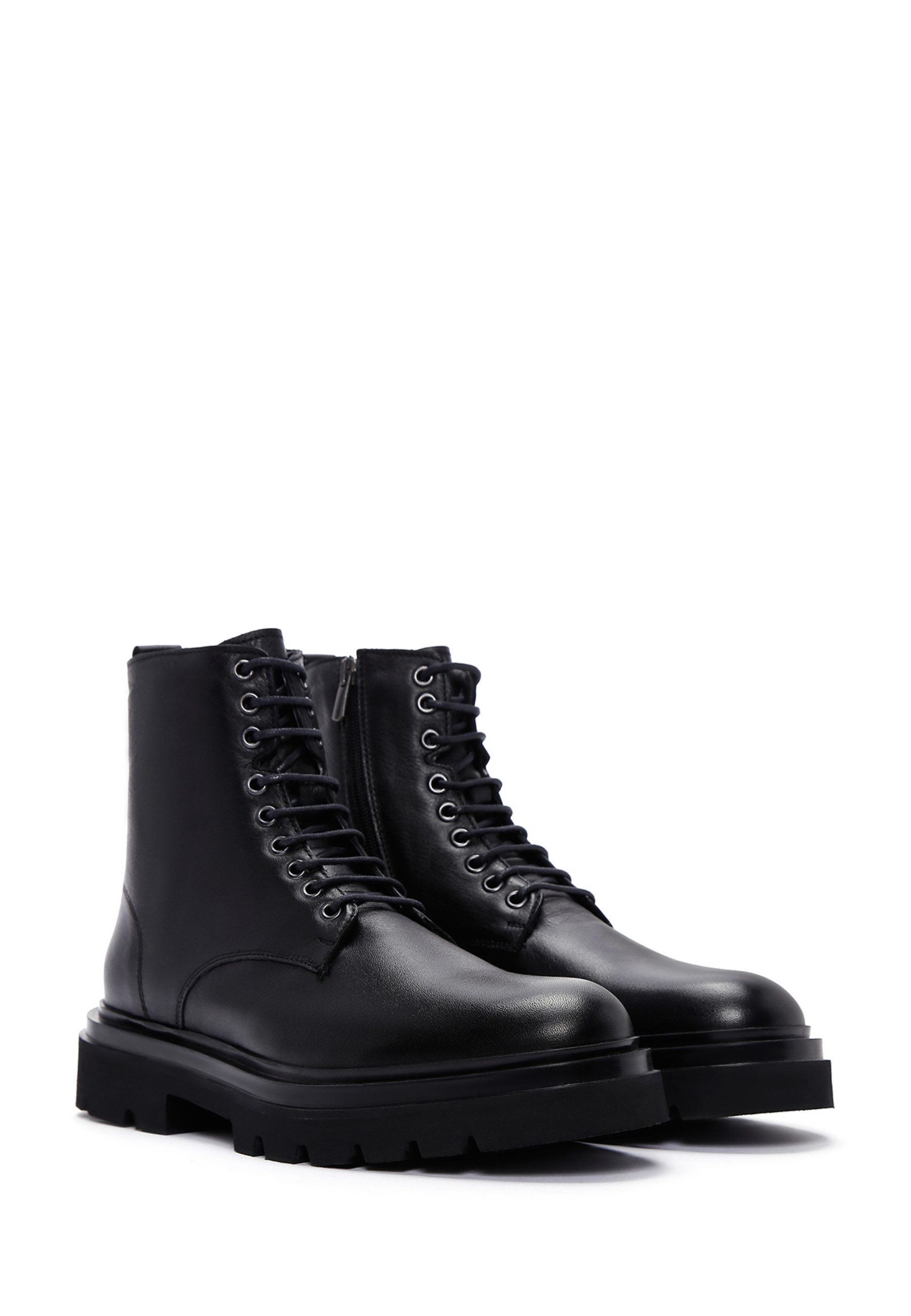 Derimod Stiefeletten aus Leder Ankleboots Schnürsenkel, Leder-Textil-Futter, EVA Sohle