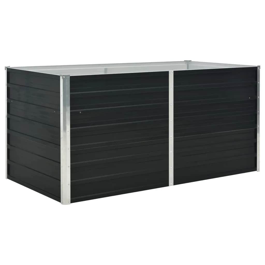 DOTMALL Hochbeet Hochbeet Anthrazit 160 x 80 x 77 cm Verzinkter Stahl