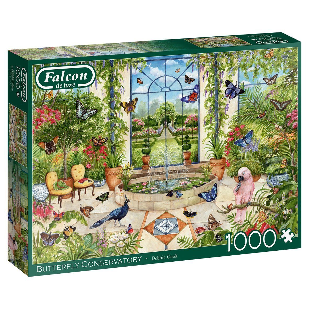 Jumbo Spiele Puzzle 11255 Debbie Cook Schmetterlingskonservatorium, 1000 Puzzleteile