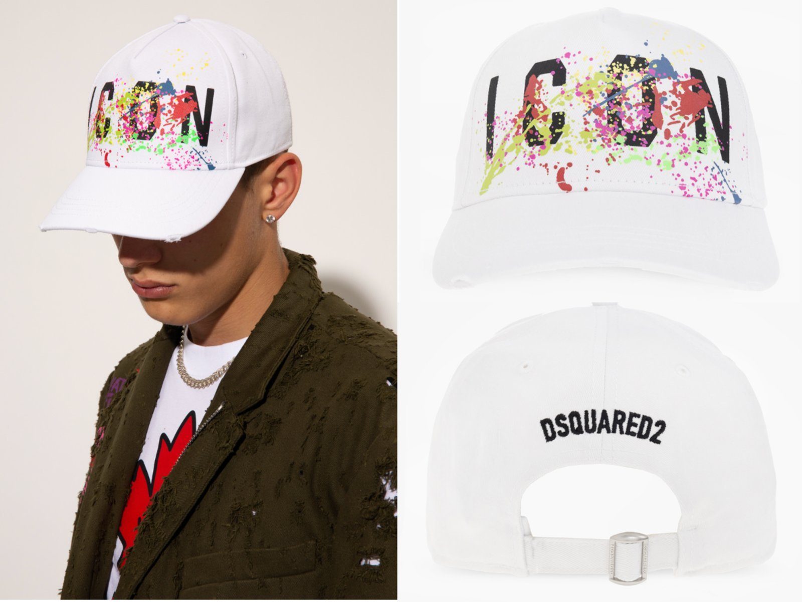 Dsquared2 Baseball Cap Dsquared2-Cap-BCM0605-Weiss