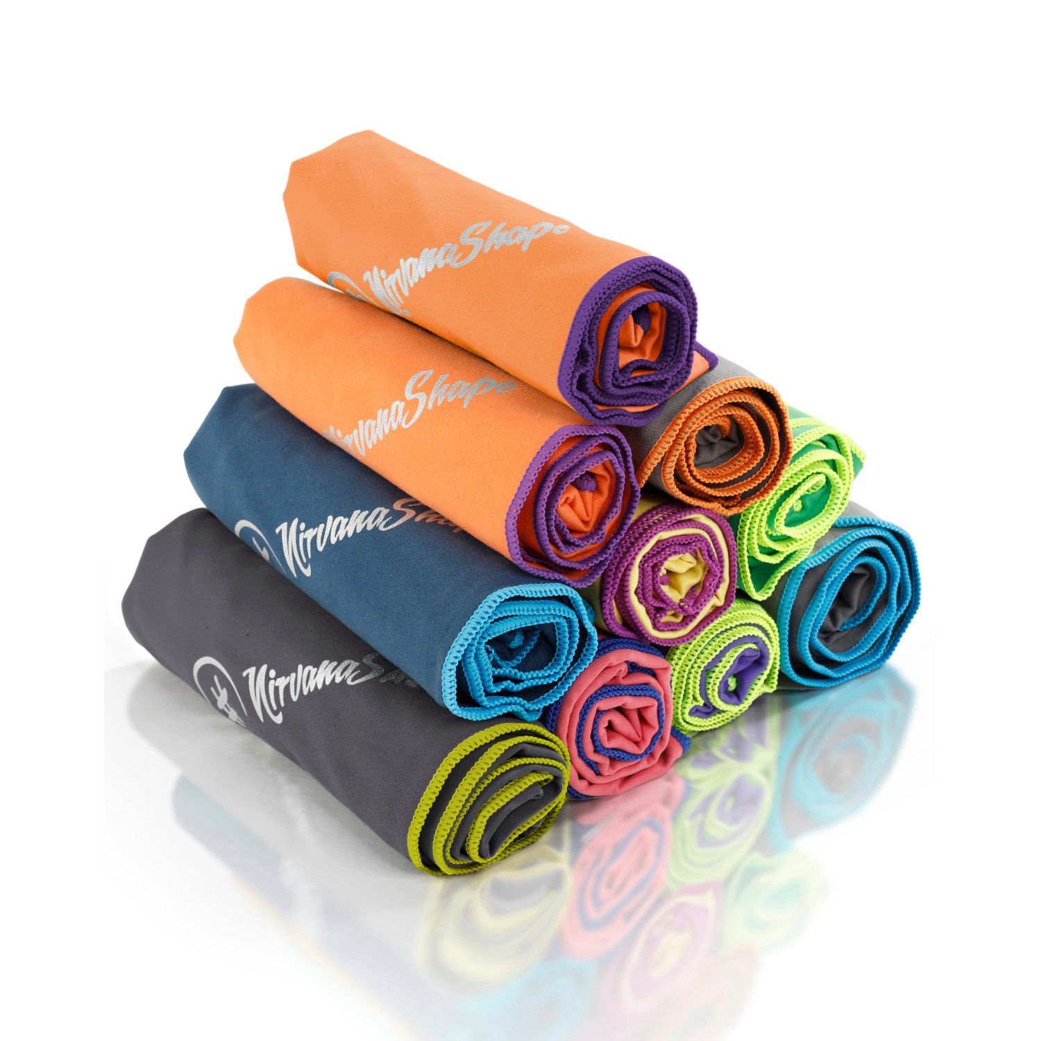 NirvanaShape Sporthandtuch Mikrofaser Handtuch, Badehandtuch, Reisehandtuch, Sporthandtuch, saugfähig, leicht, schnelltrocknend, für Reisen, Fitness, Yoga, Sauna