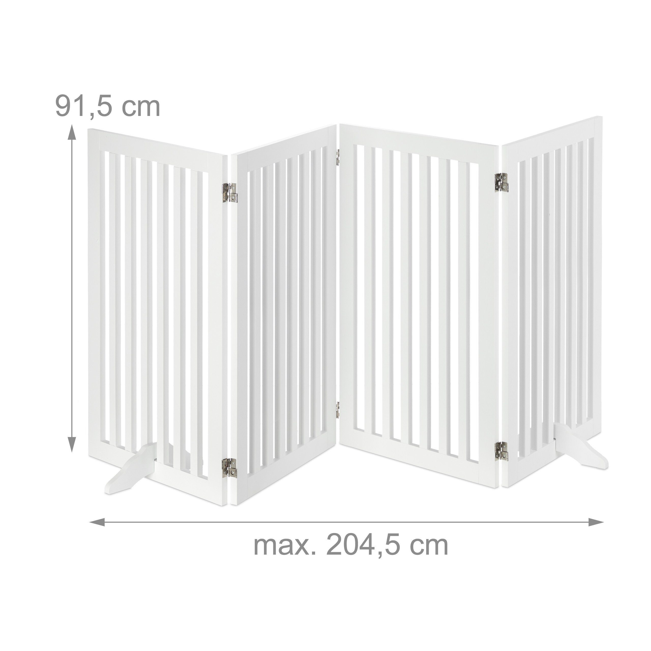 relaxdays Hundegitter Weißes Absperrgitter (4 St), 4 Panel – Bild 4 von 5