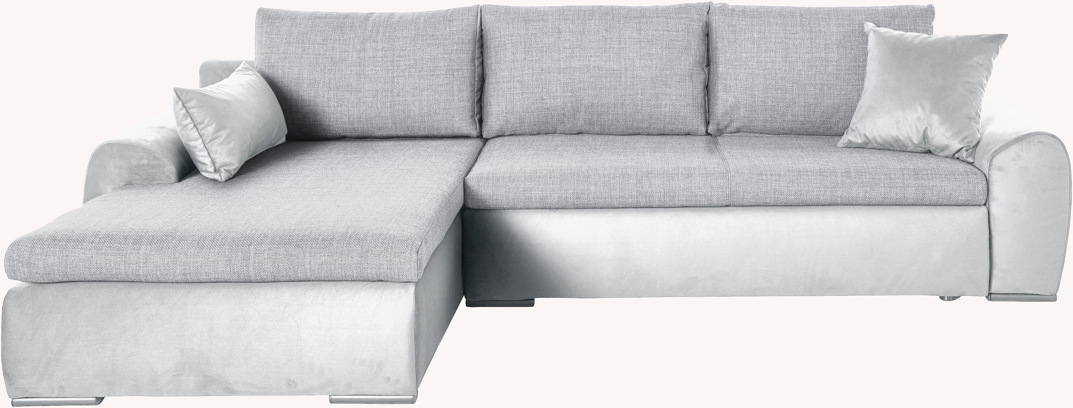 Home affaire Bettfunktion Bettkasten Ecksofa mit und wahlweise Win