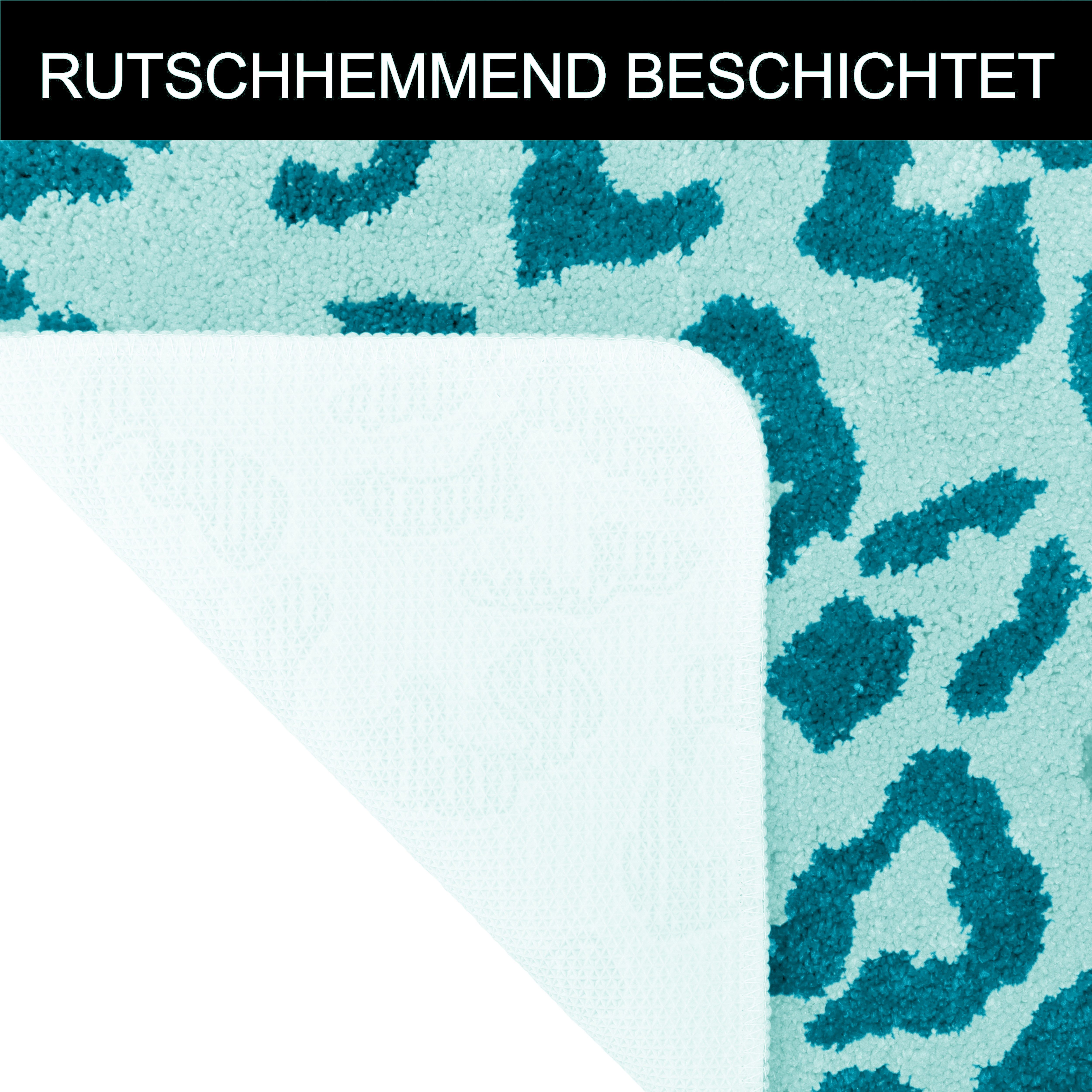 OTTO home Badematte Anna Leo, Badvorleger, Badezimmer Teppich, Duschvorleger, Höhe 15 mm, rutschhemmend beschichtet, schnell trocknend, fußbodenheizungsgeeignet – Bild 5 von 5