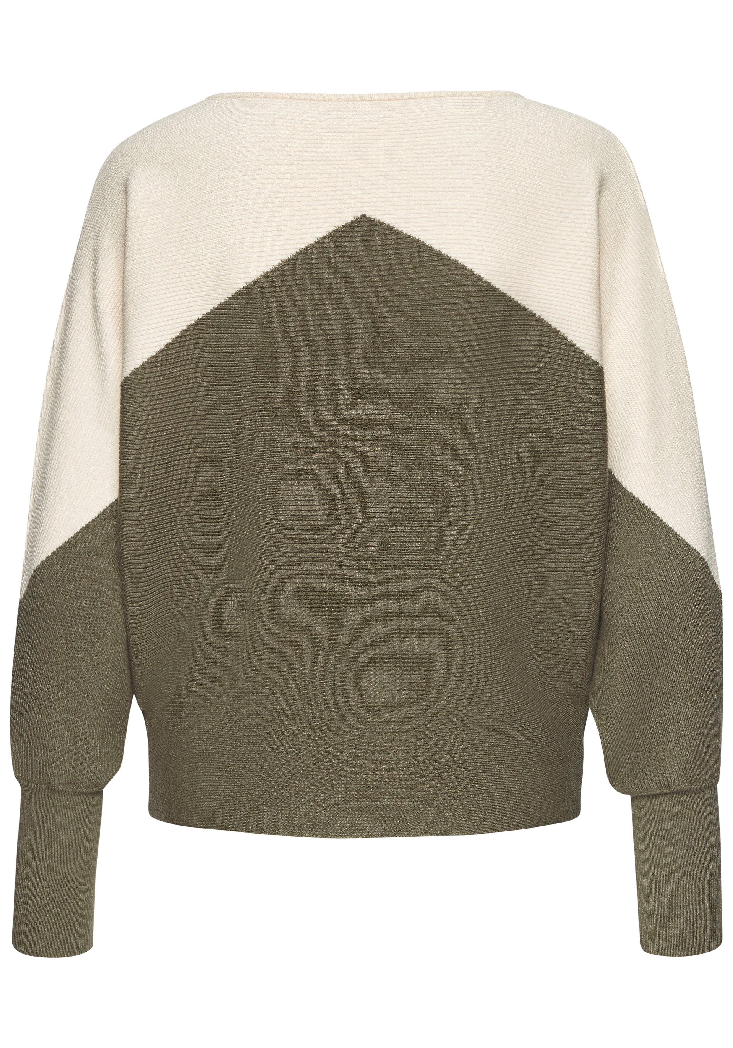 LASCANA Strickpullover mit Colorblock-Optik und leichten günstig online kaufen