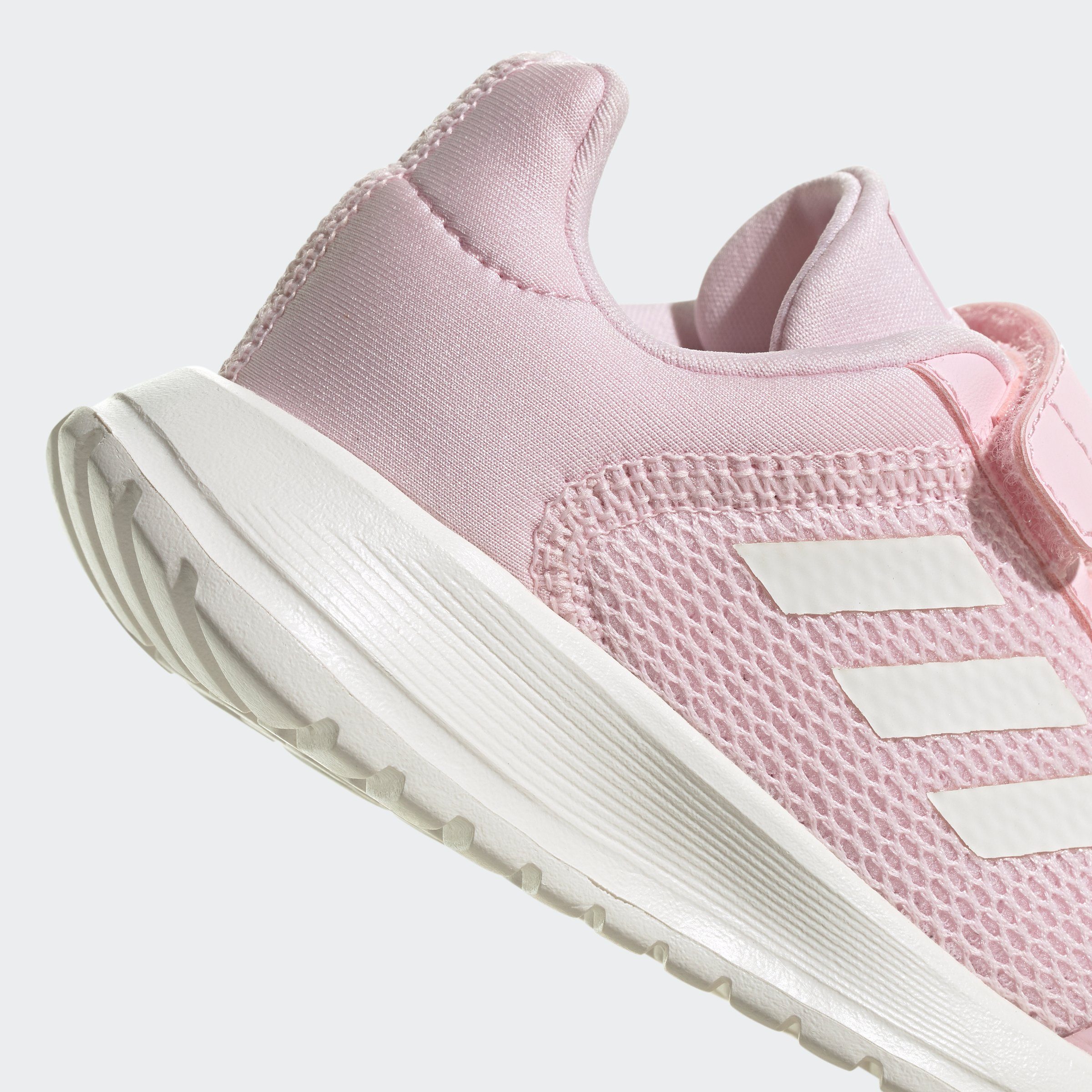adidas Sportswear TENSAUR RUN Sneaker Clear White Core mit Clear Pink / Pink Klettverschluss 