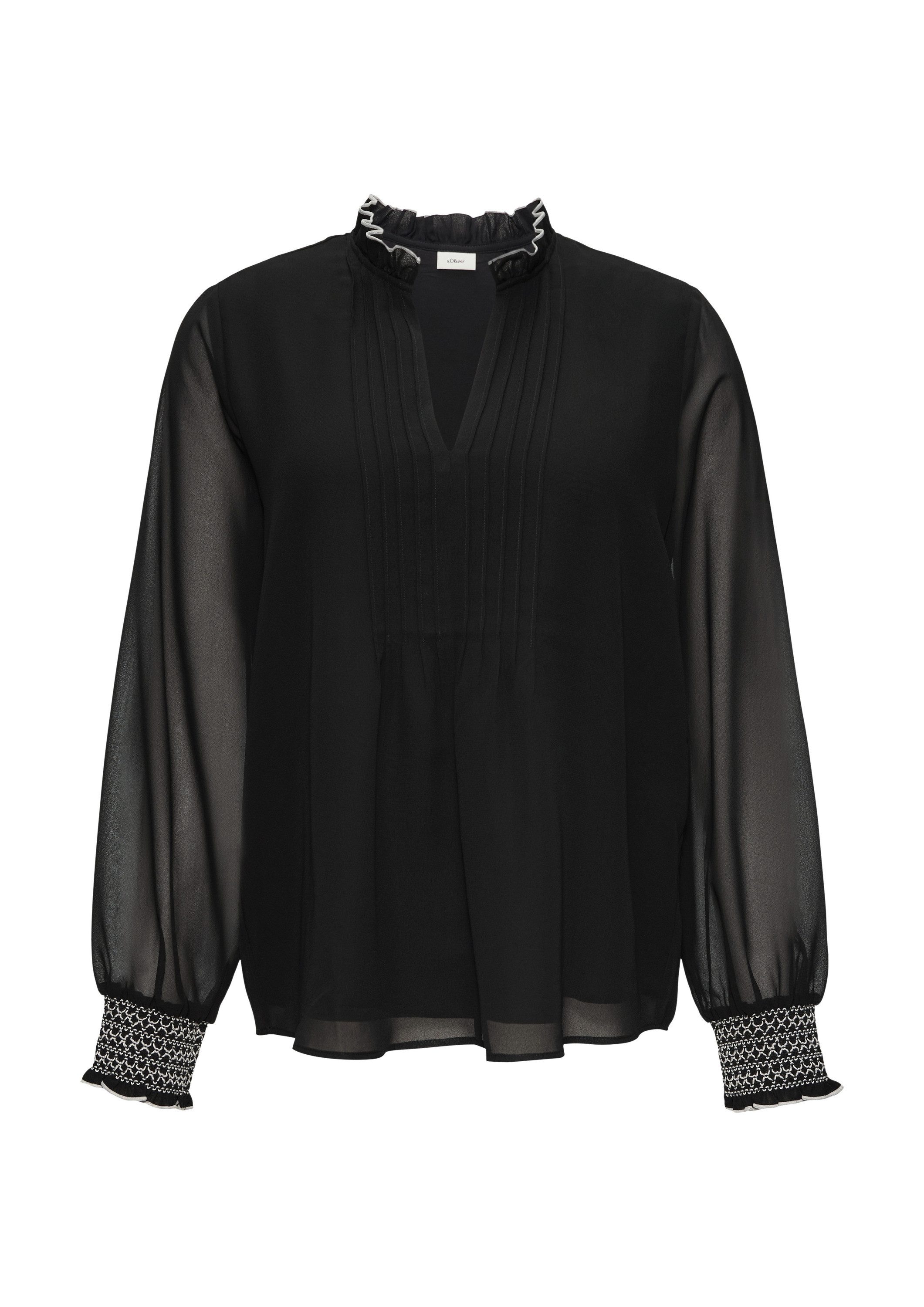 s.Oliver Langarmbluse Bluse Elegante Chiffonbluse mit günstig online kaufen