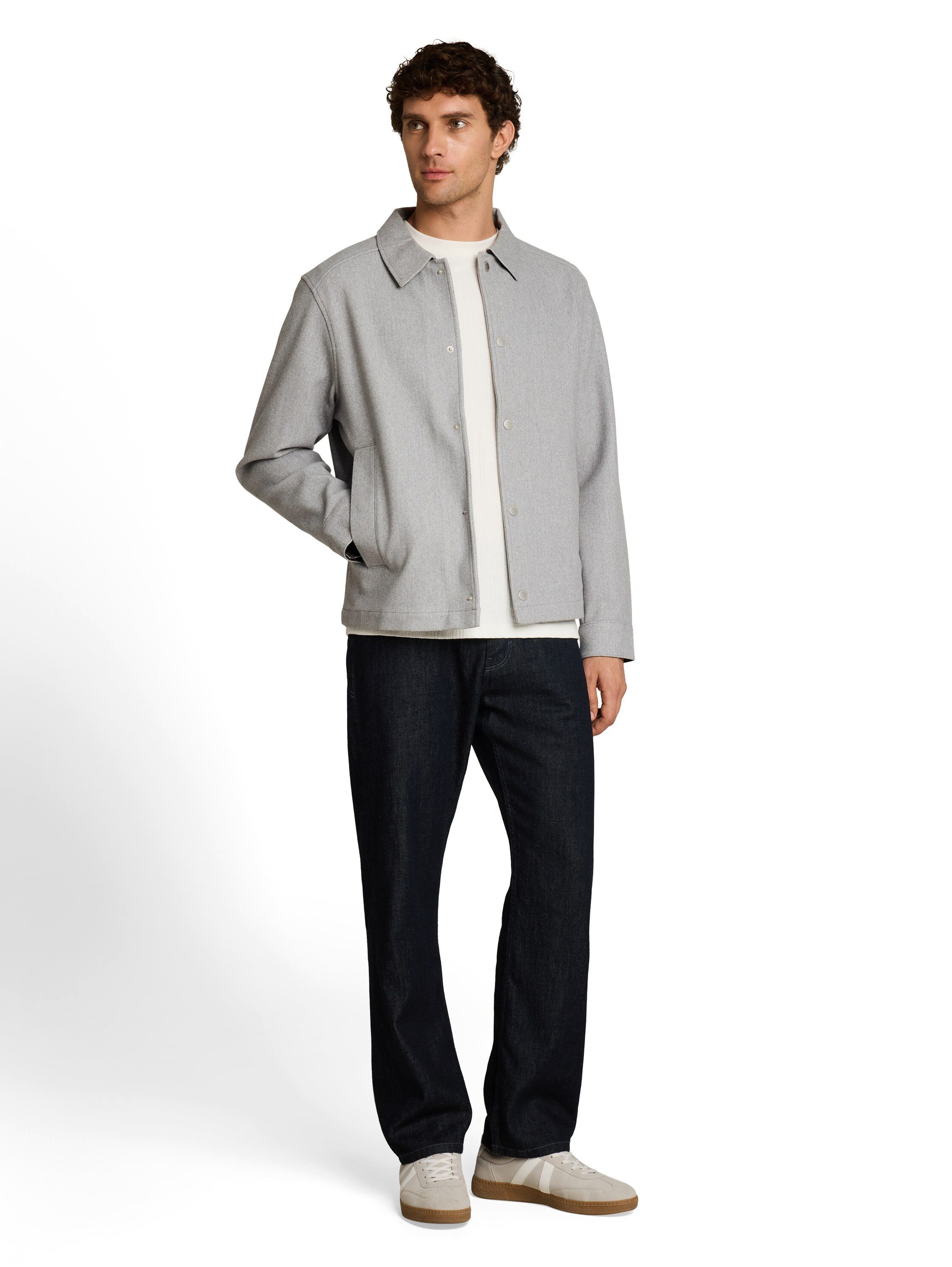 TOM TAILOR Denim Wolljacke mit Druckknöpfen und Eingrifftaschen – Bild 4 von 5