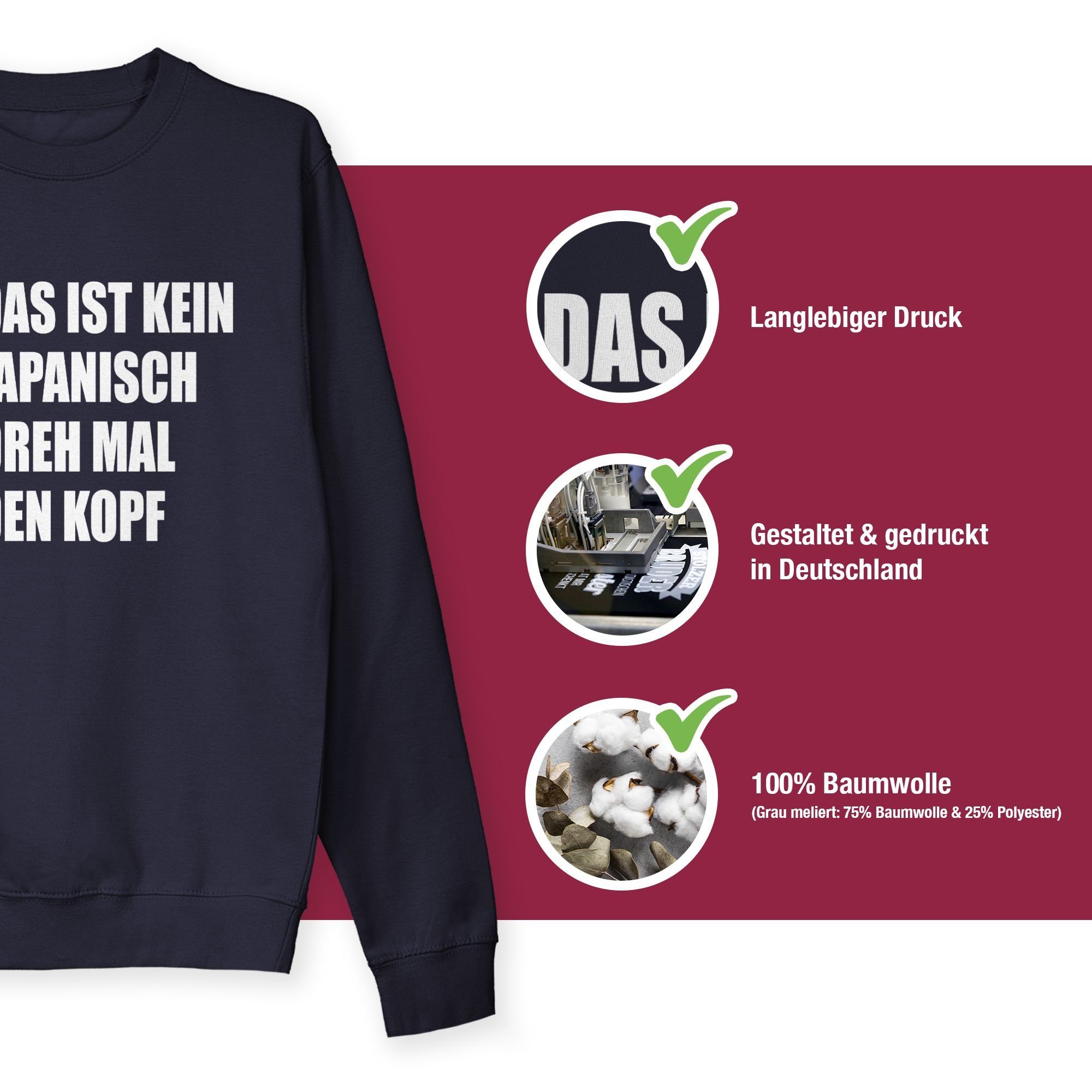 Japanisch Geh 2 Bierliebhaber Geschenk Party Alkohol holen Herren Bier Dunkelblau Biertrinker mal Sweatshirt Shirtracer Bierfa (1-tlg) &