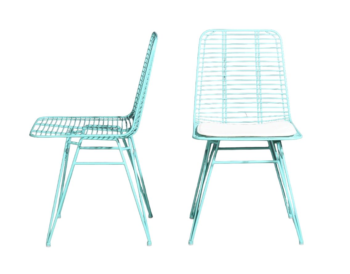 Vintagehaus Gartenstuhl Metallstuhl Outdoor/Indoor Industrial Wire günstig online kaufen
