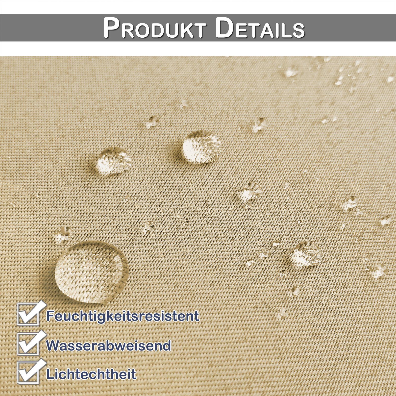 Jibenhome Outdoorvorhang Outdoor Vorhang Wetterfest mit Ösen, Sonnenschutz günstig online kaufen