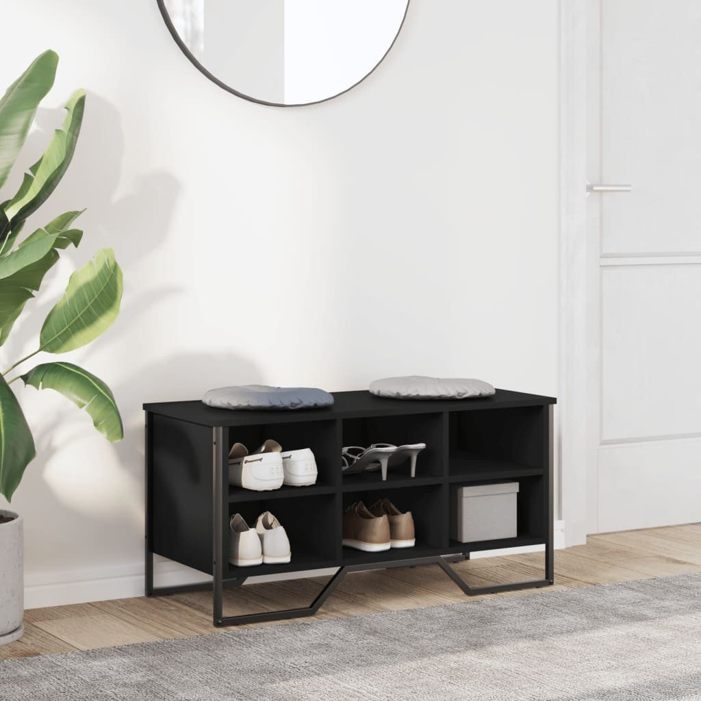 vidaXL Schuhregal Schuhregal Schwarz 90x38x45,5 cm günstig online kaufen