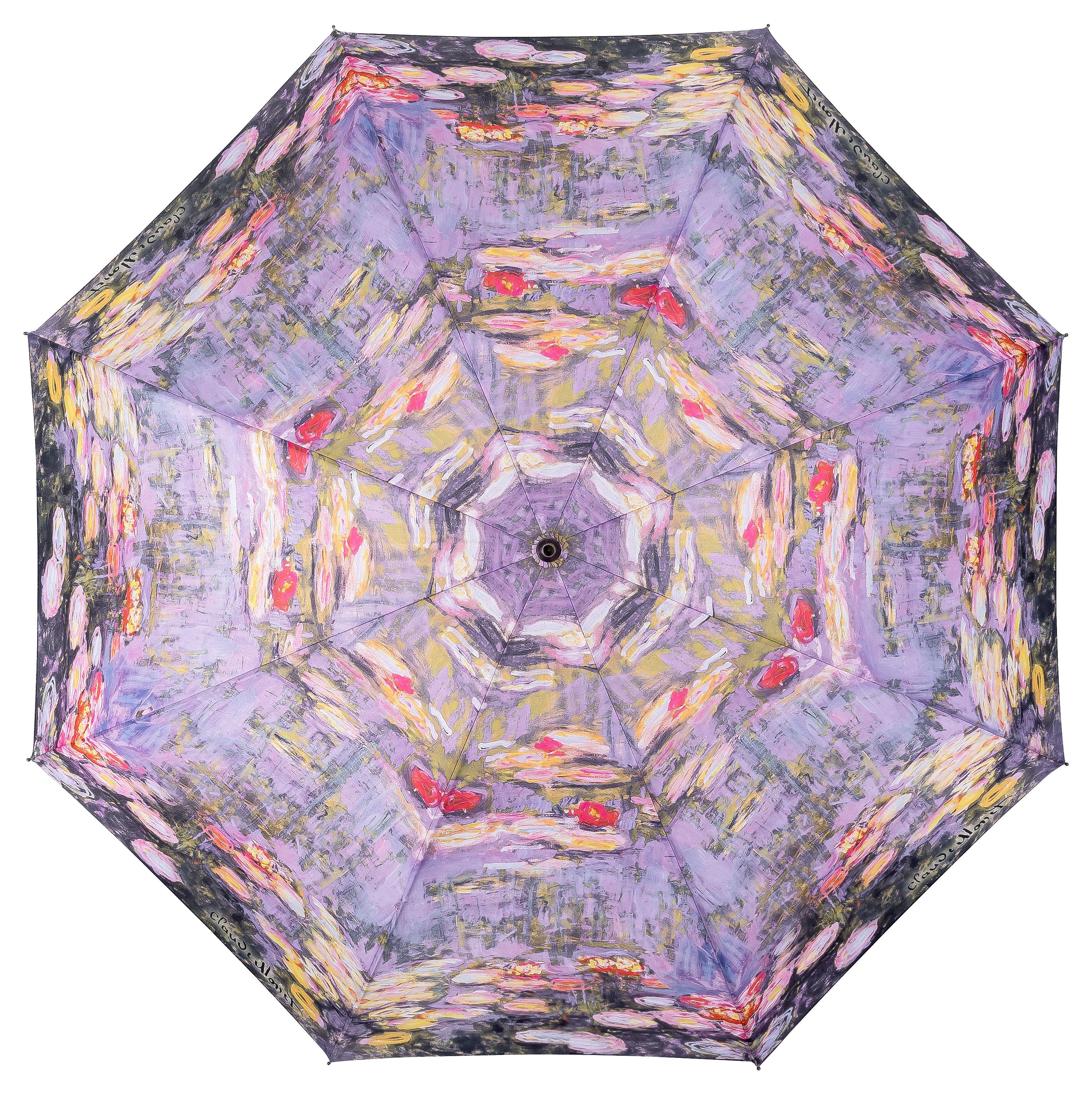 Auf-Automatik Monet: von Regenschirm Damen Blumen LILIENFELD Seerosen Kunst Lilienfeld VON Claude Stockregenschirm