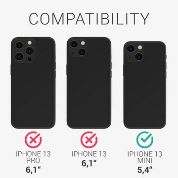 kalibri Handyhülle Flip-Hülle Ultra Slim Tasche für Apple iPhone 13 mini, Leder Schutzhülle Case