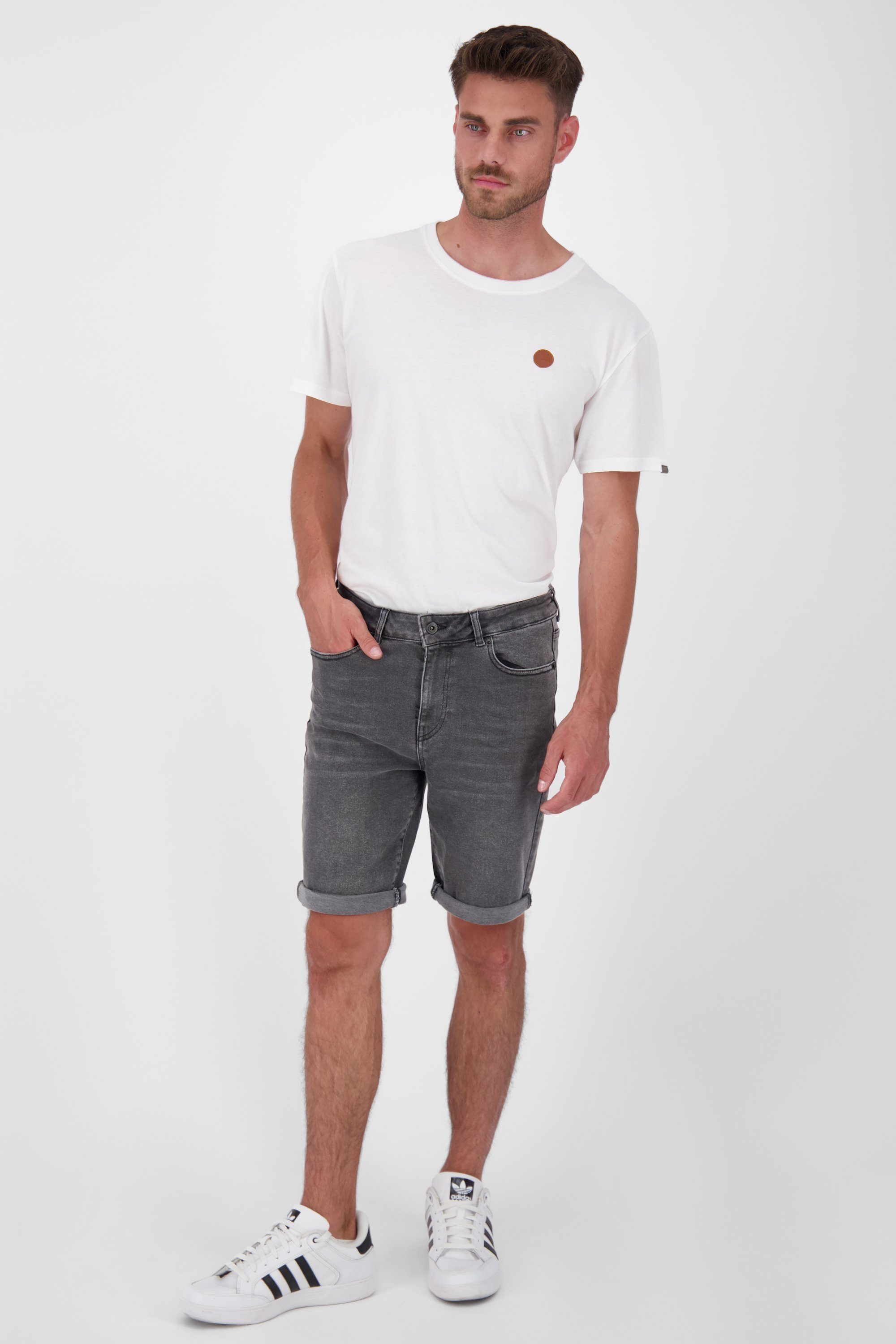 A Kickin Shorts DNM & steal MorganAK Herren Hose Shorts washed kurze denim heavy Jeansshorts, Alife