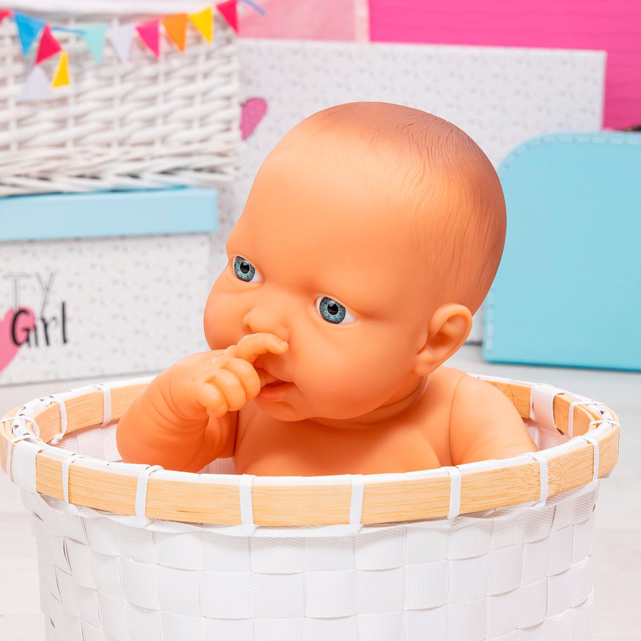 Bayer Babypuppe Newborn Baby Mädchen, 42 cm – Bild 5 von 5