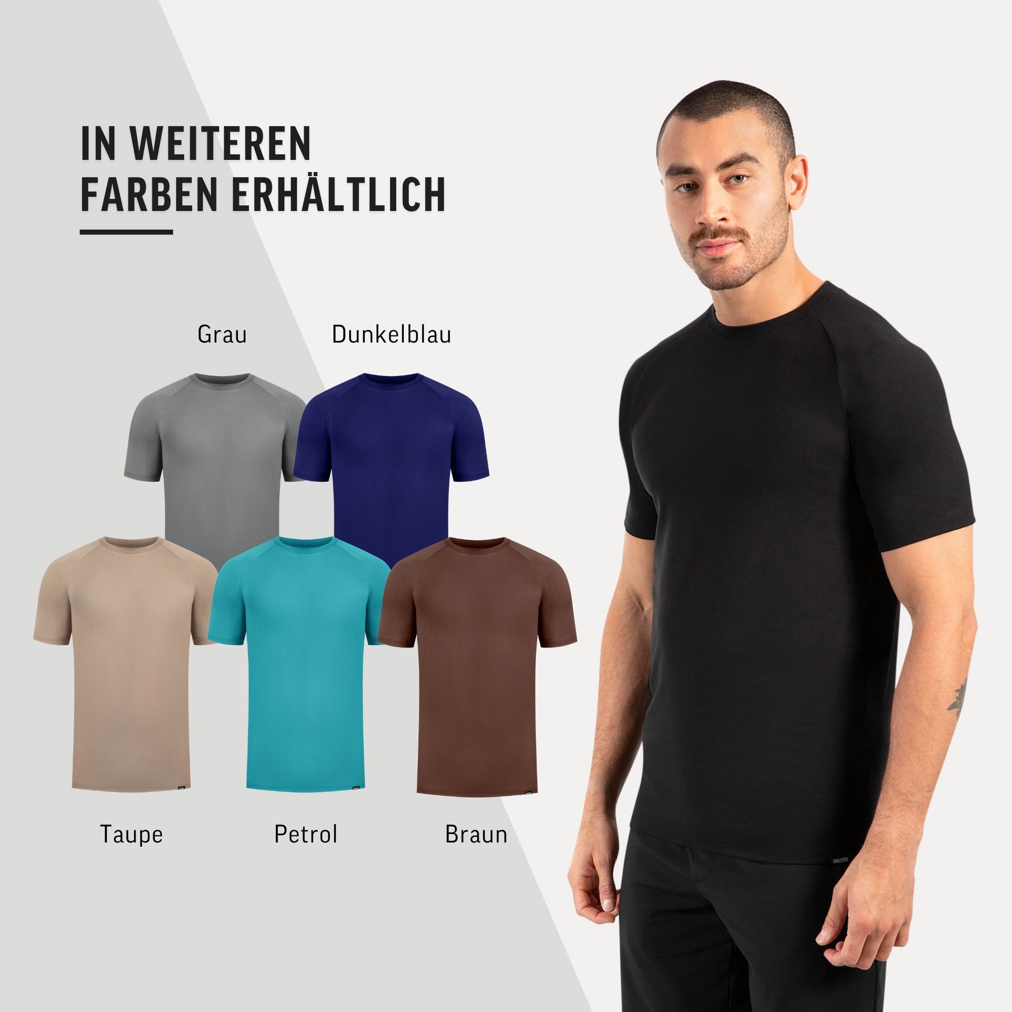 T-Shirt Delian, Atmungsaktives Shirt mit 3D Rubber Print, Funktionsshirt