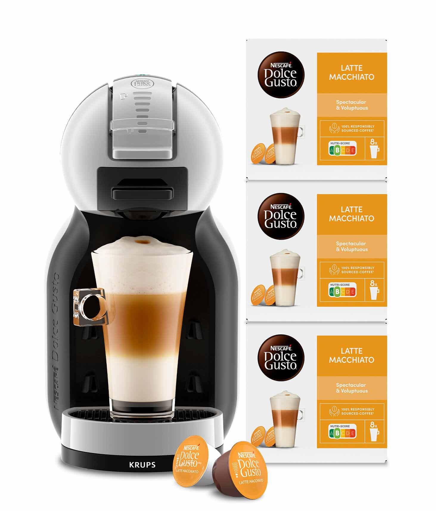 Krups Kapselmaschine KP 123B, 0.8l Kaffeekanne, Grau, 15 bar Pumpendruck