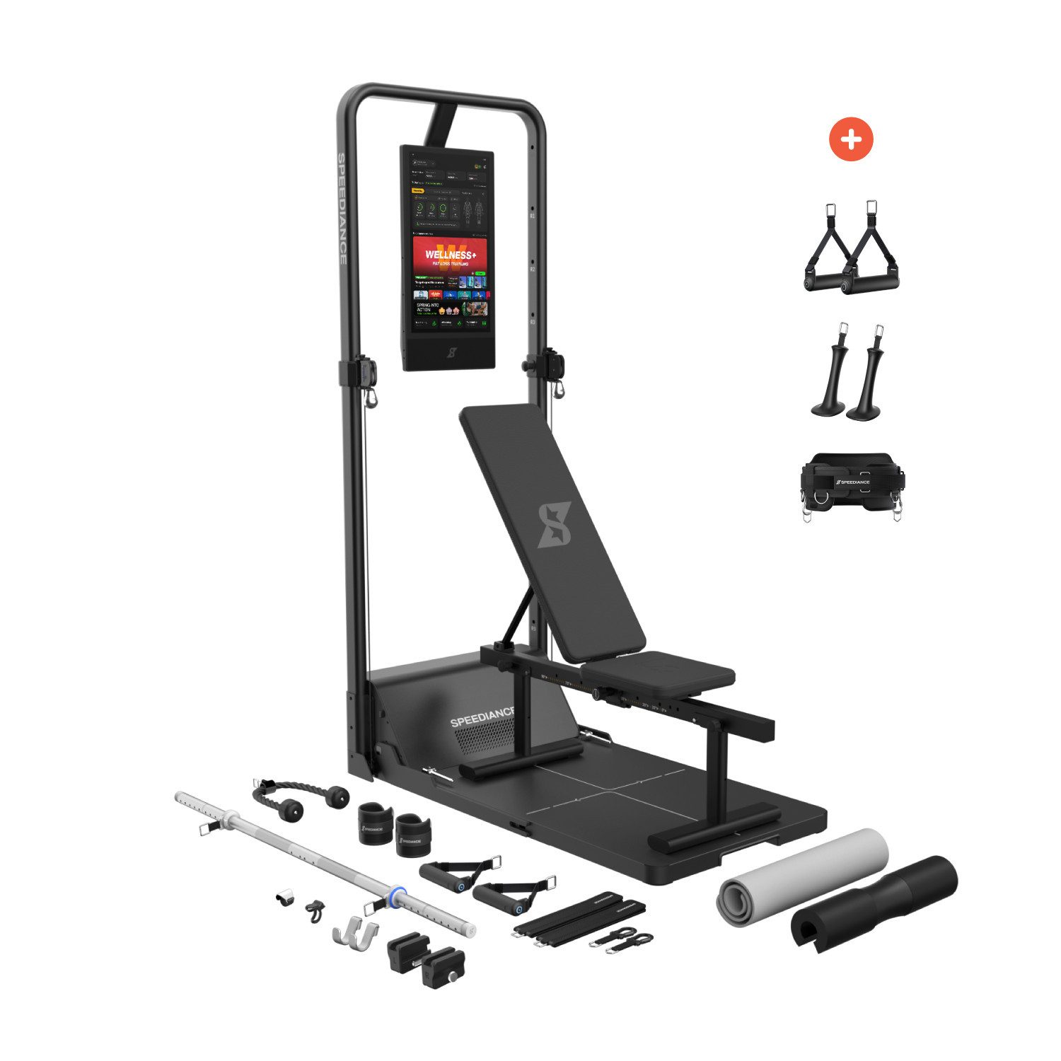 SPEEDIANCE Kraftstation Smarte KI-gesteuerte Multi-Funktionale Smith-Maschine, (mit Digitalem Gewichtssystem, Squat Rack, Gym Monster 2S), für Ganzkörper-Krafttraining, All-in-One Fitnessgerät