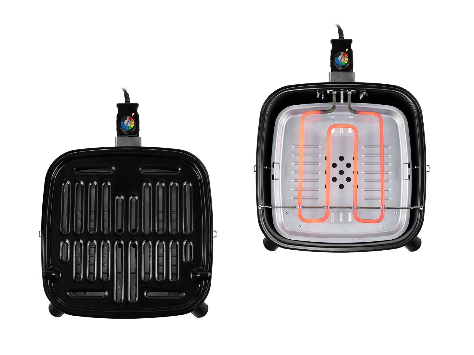 PRINCESS Tischgrill, 2000 W, Hybrid Holzgriller & Elektrogrill mit Deckel Camper Grill-Geräte