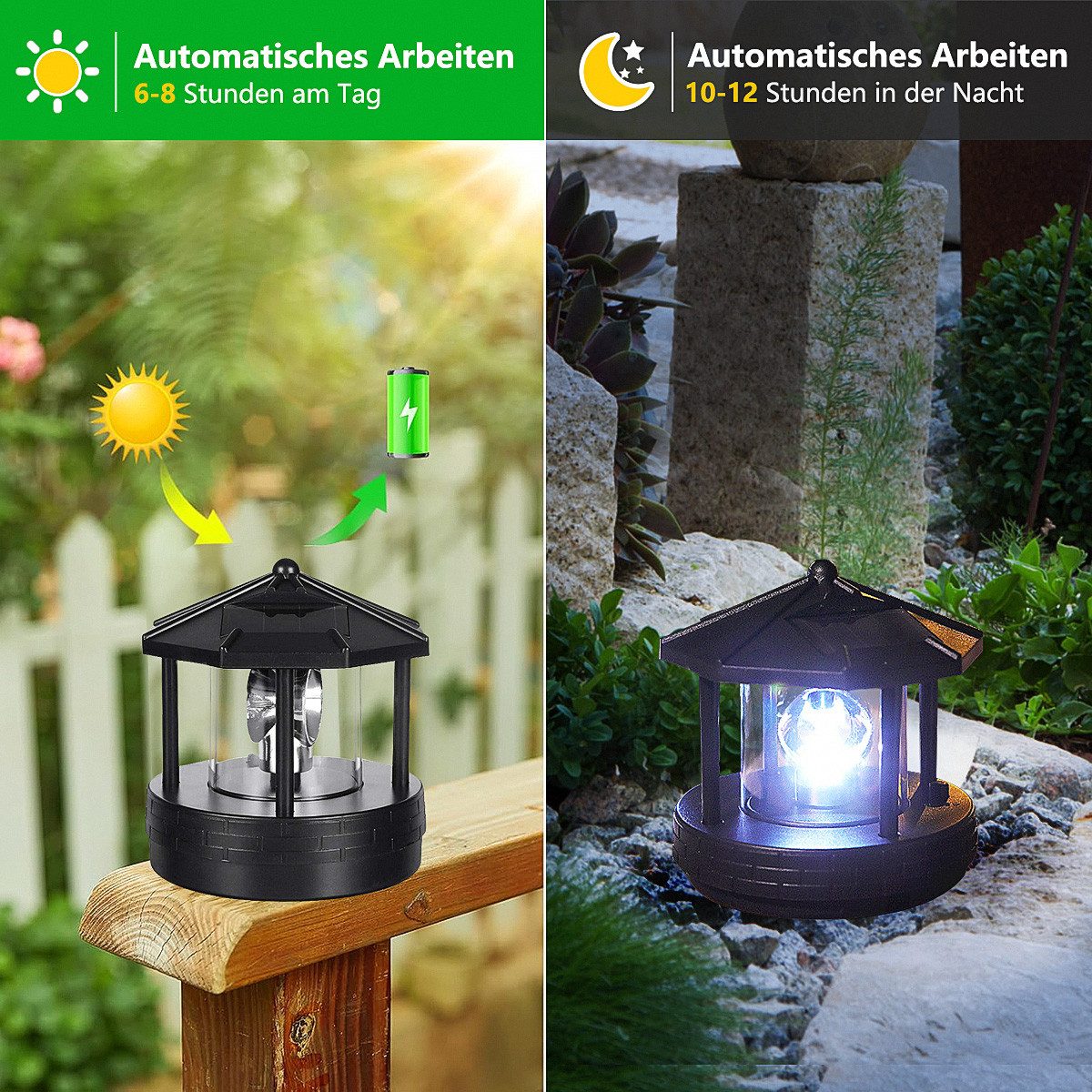 ZEUOPQ Gartenfigur Gartenfigur LED Dekofigur Solar-Leuchtturm günstig online kaufen