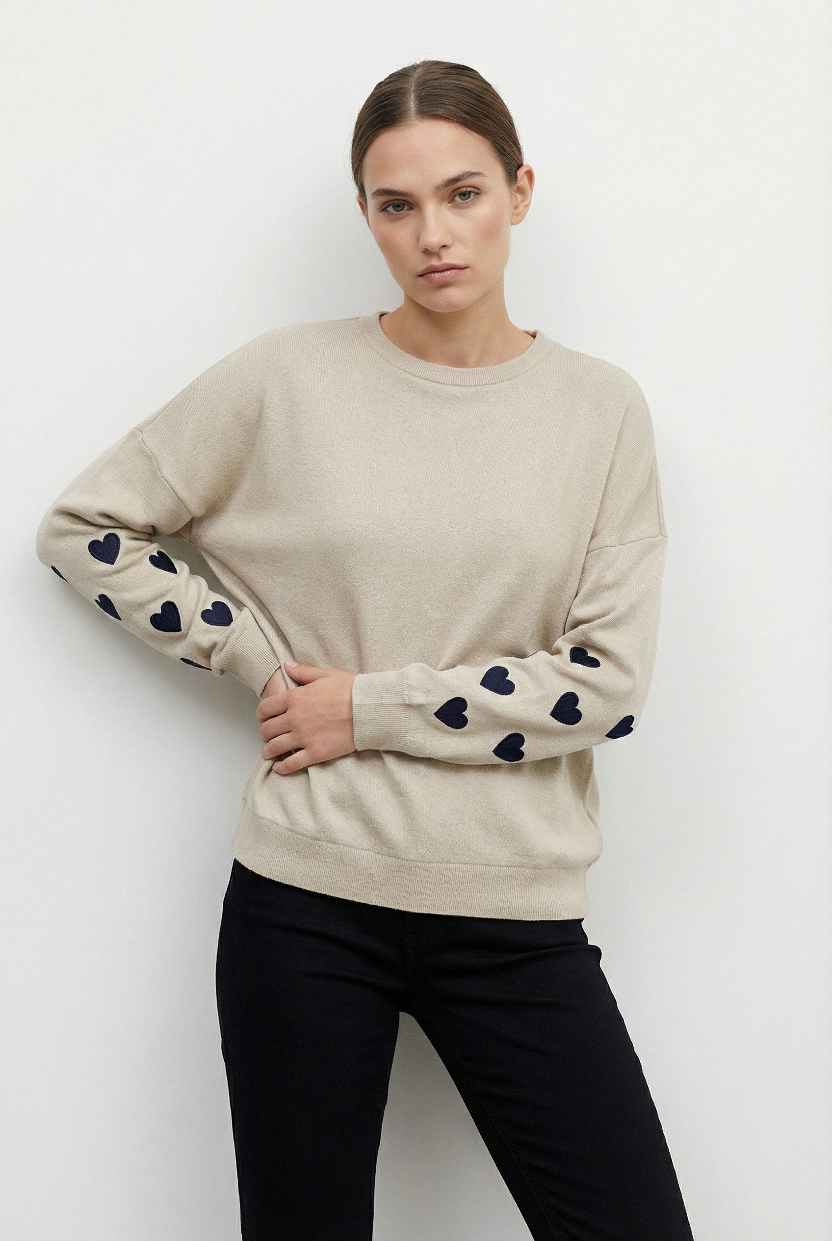 Vero Moda Sweatshirt VMKAROL BEA LS SWEAT BOX JRS GA mit Blumendruck