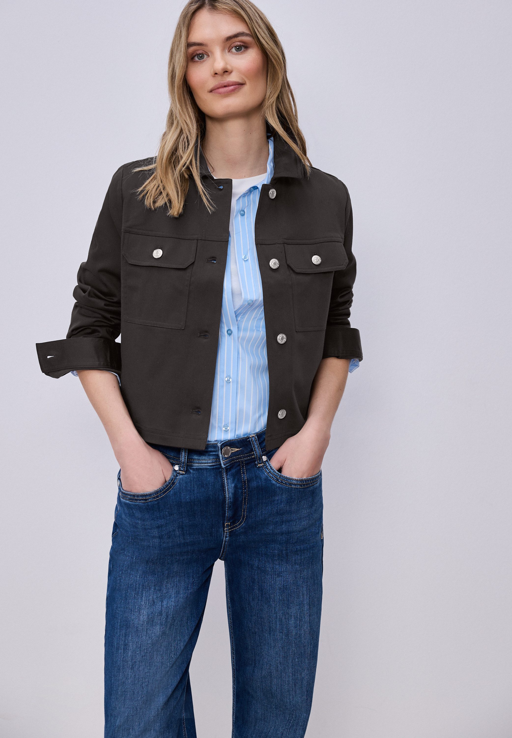STREET ONE Kurzjacke mit Brust Taschen günstig online kaufen