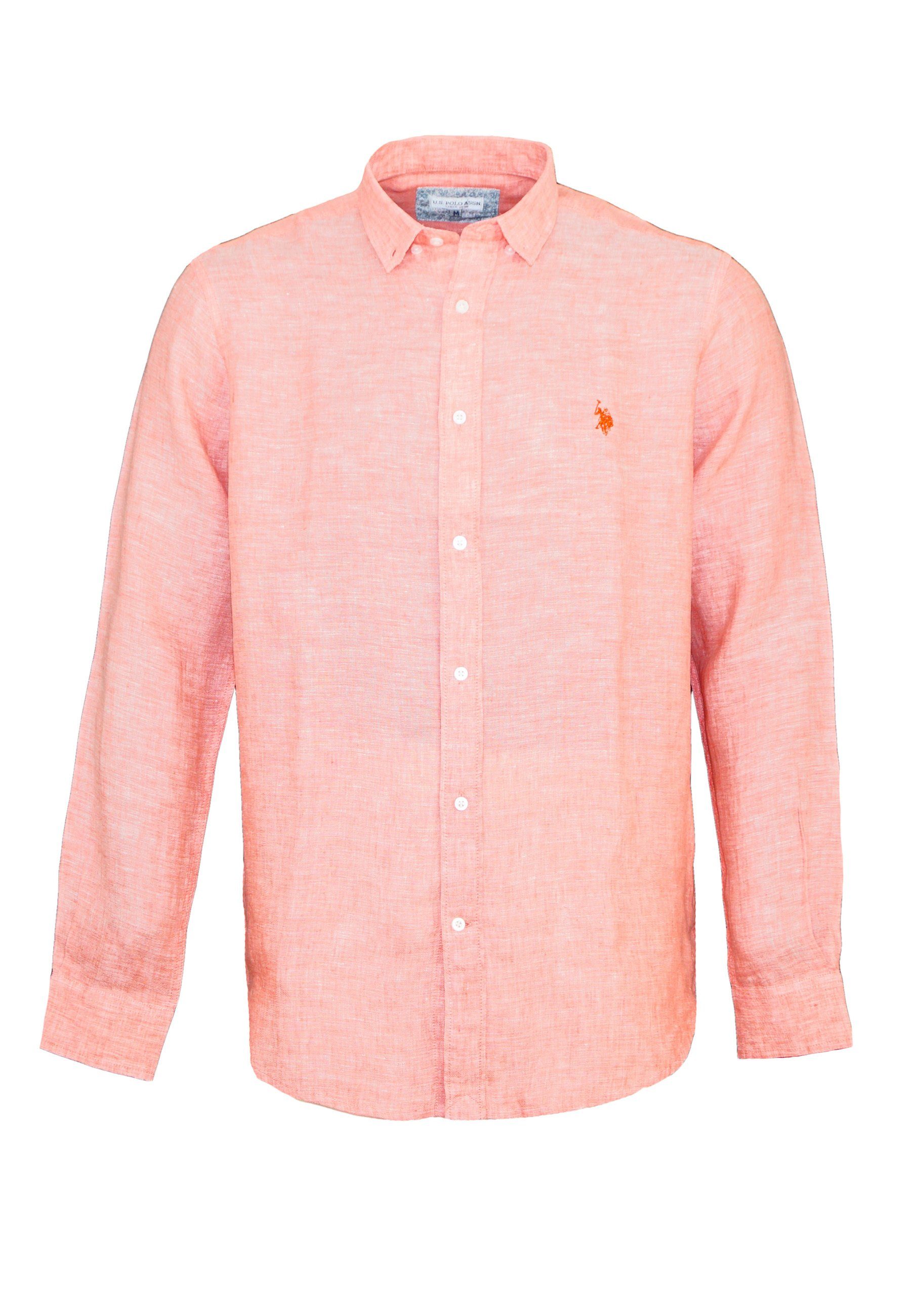 U.S. Polo Assn. Langarmhemd Hemd Leinenhemd Button Down Linenshirt günstig online kaufen