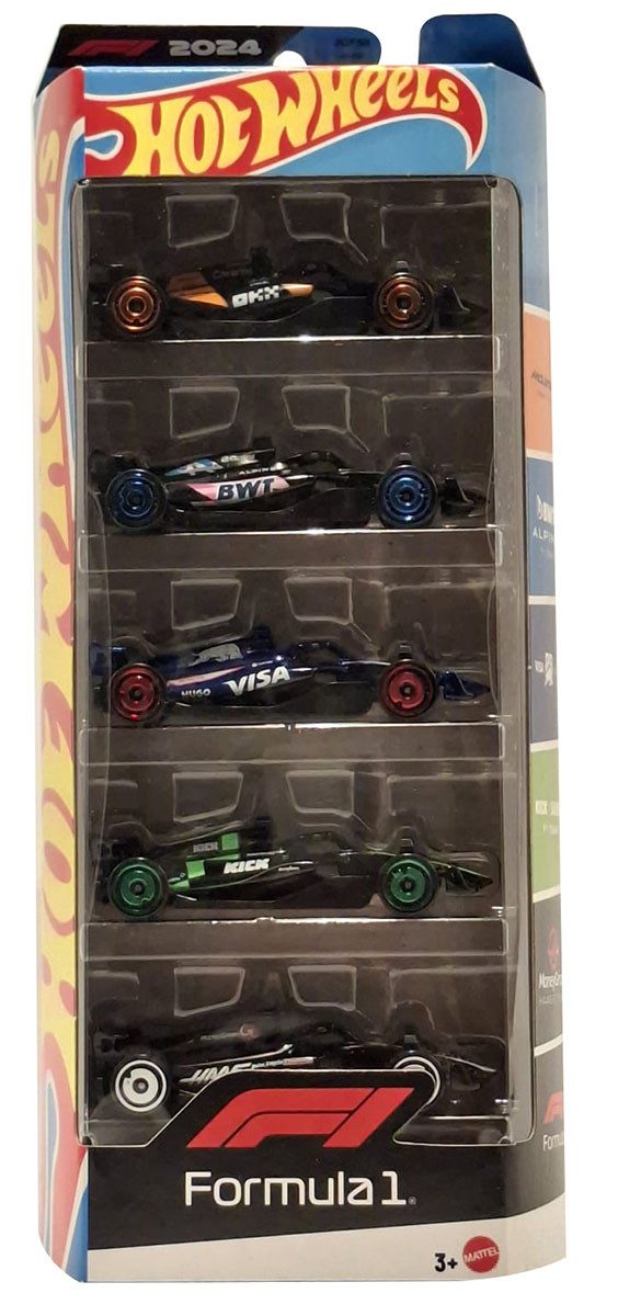 Hot Wheels Spielzeug-Auto Hot Wheels Formula 1 Rennwagen 5er Set McLaren Alpine Visa RB