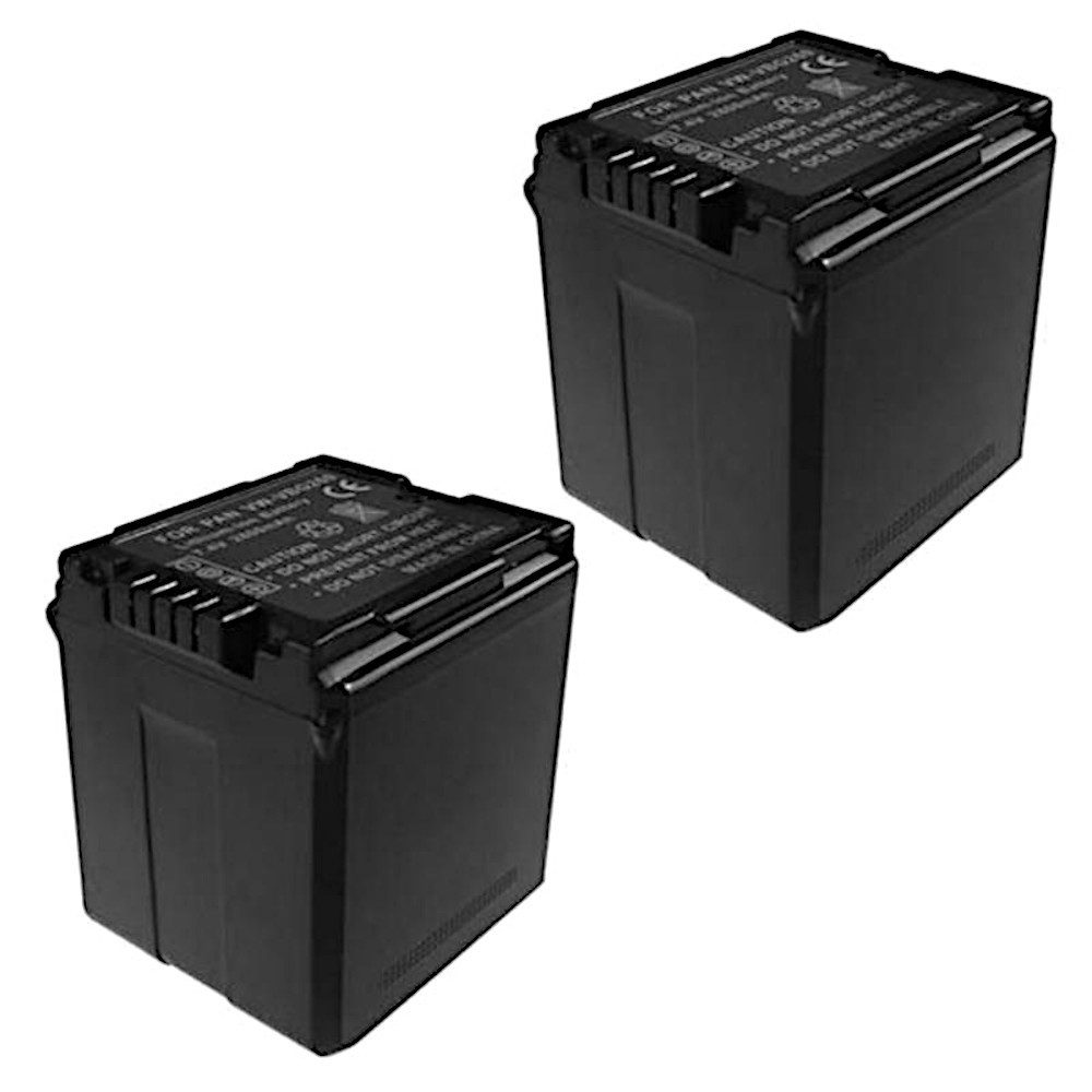 Trade-Shop 2x Akku passend für Panasonic HDC-SD20 HDC-SD200 HDC-HS20 HDC-HS100 Kamera-Akku Li-Ion 2400 mAh (7,4 V)