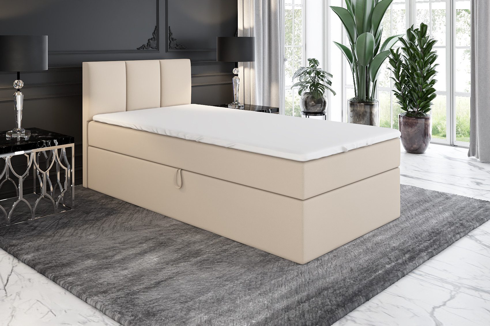 A&J MöbelLand GmbH Boxspringbett Einzelbett NASI günstig online kaufen