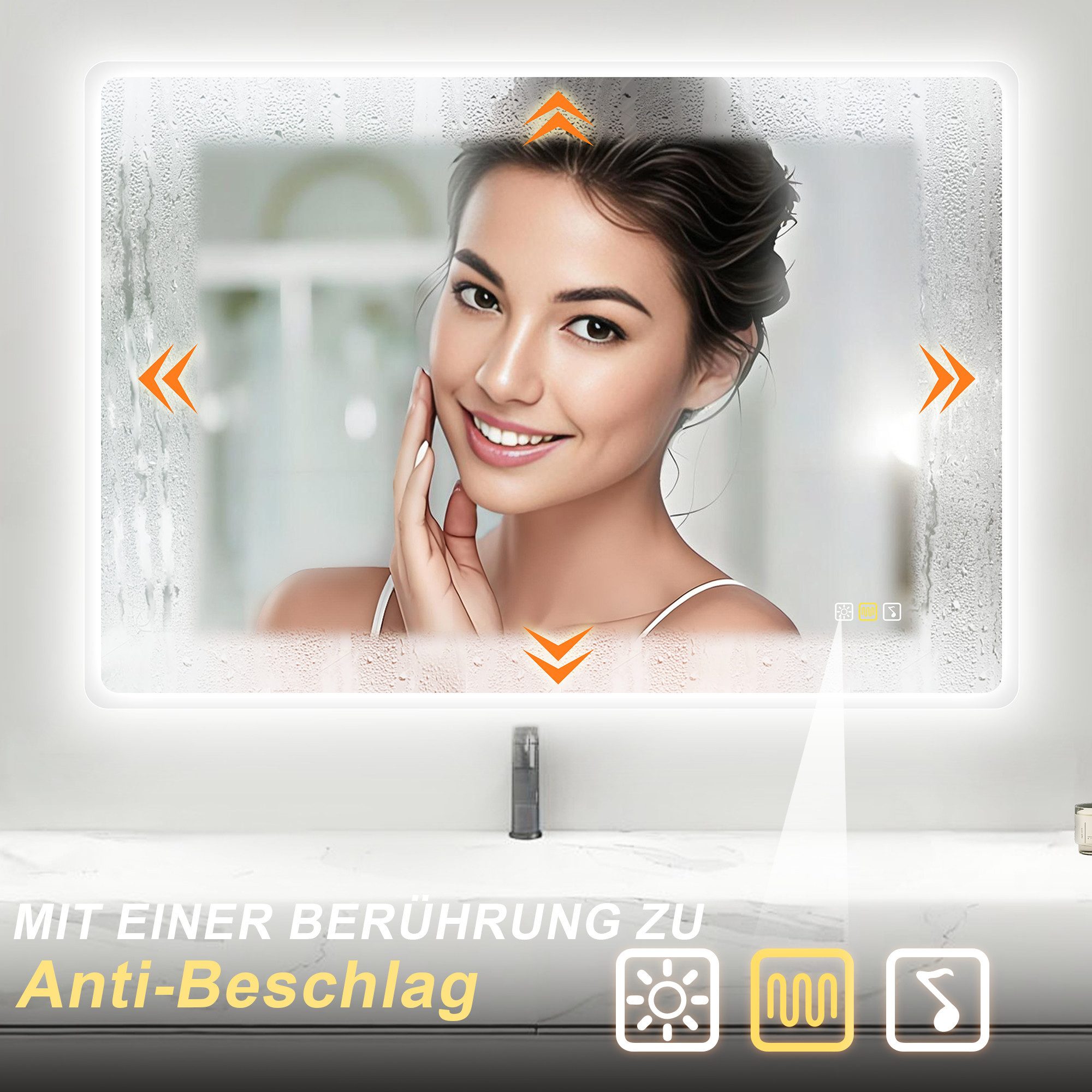 STARLEAD Badspiegel HD-Spiegel mit LED, Entnebelung, günstig online kaufen