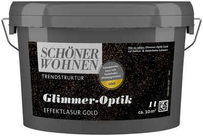 SCHÖNER WOHNEN-Kollektion Wohnraumlasur Glimmer-Optik Effektlasur, 1 Liter, Lasur mit metallischen Effektpigmenten
