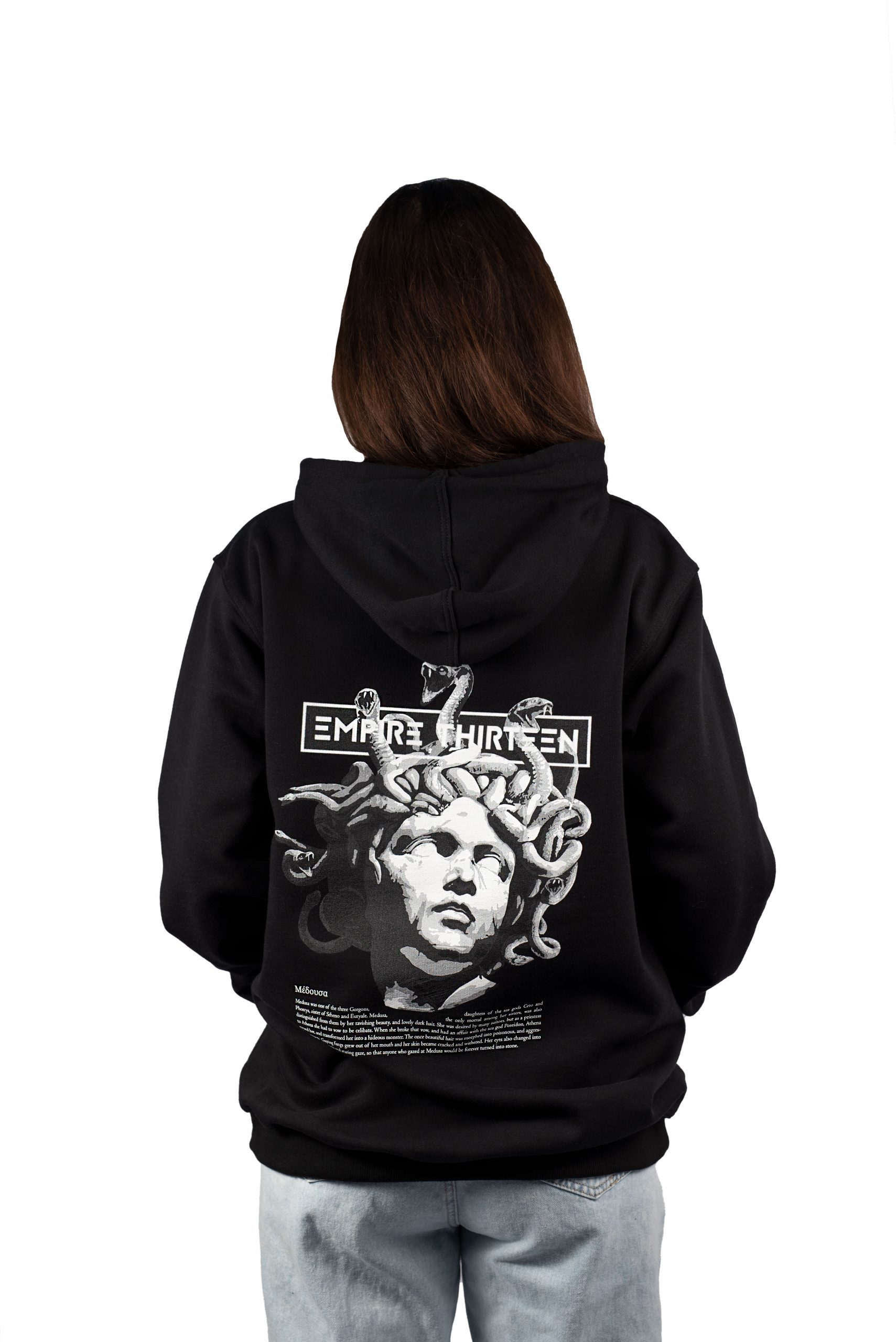 EMPIRE-THIRTEEN Hoodie EMPIRE HOODIE "MEDUSA" MEDUSA Print auf dem Rücken