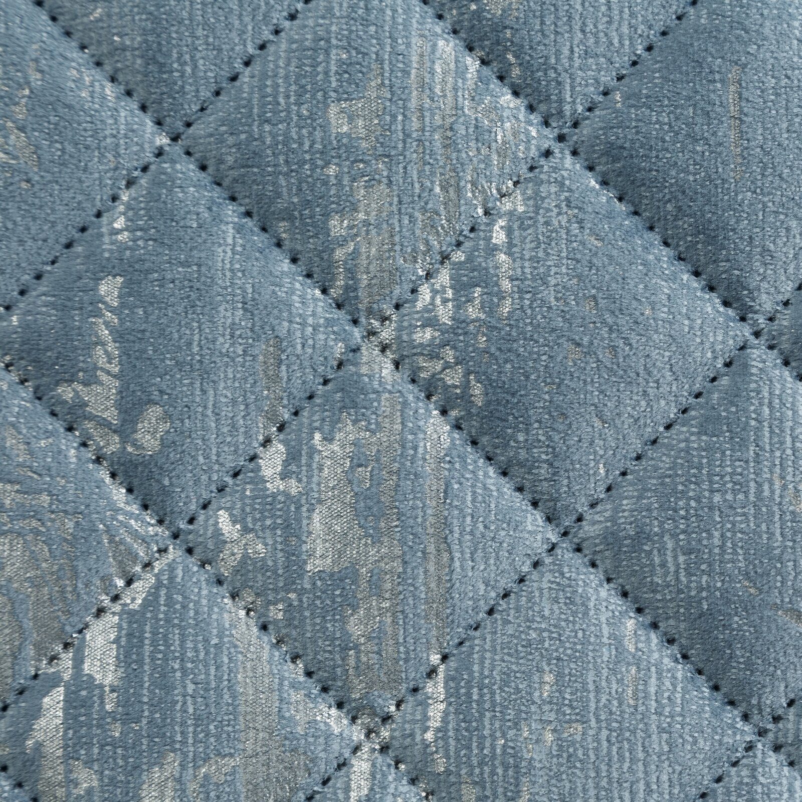 Eurofirany Tagesdecke BLINK, Samtdecke Karomuster Weicher Überwurf Velours Marmor Glamour