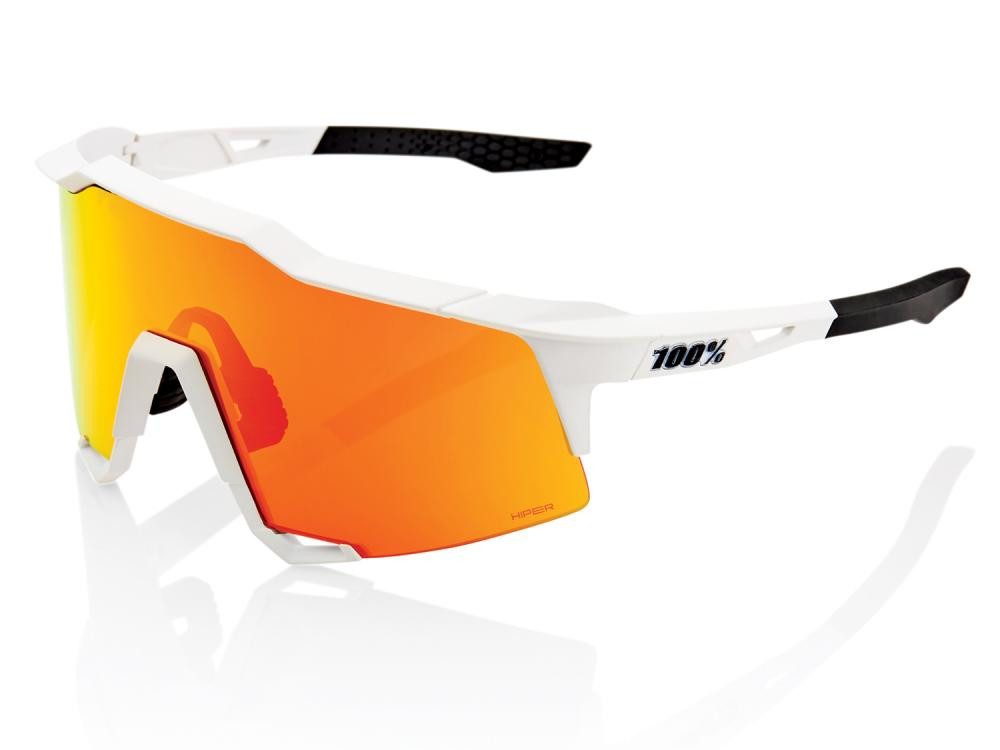 100% Sonnenbrille 100% Speedcraft - HiPER Mirror Lens unis Soft Tact Off White HiPER Red