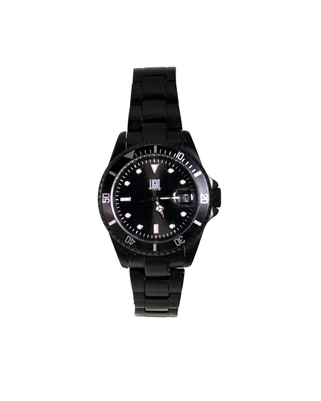 Quarzuhr Armbanduhr Damen Herren Datum Aluminium Schwarz L125BLK