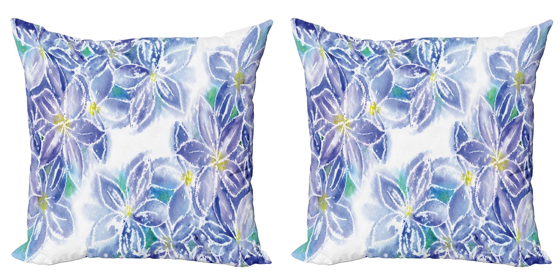 Abakuhaus Kissenbezüge Stück), Digitaldruck, Accent Blau Doppelseitiger (2 Frühlings-Blumenstrauß Modern