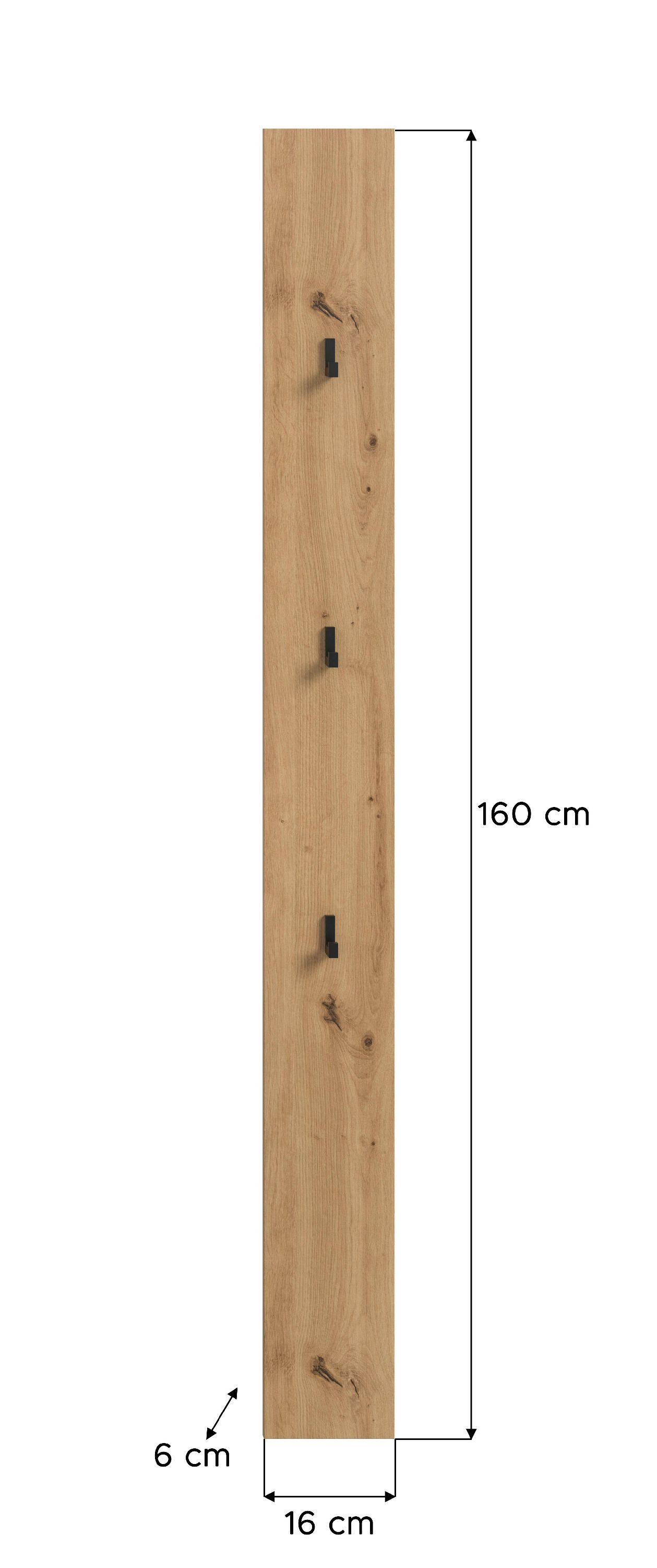 xonox.home Garderobenpaneel Drive, Artisan Oak Nachbildung Melamin beschichtet modern 160x13x6 cm