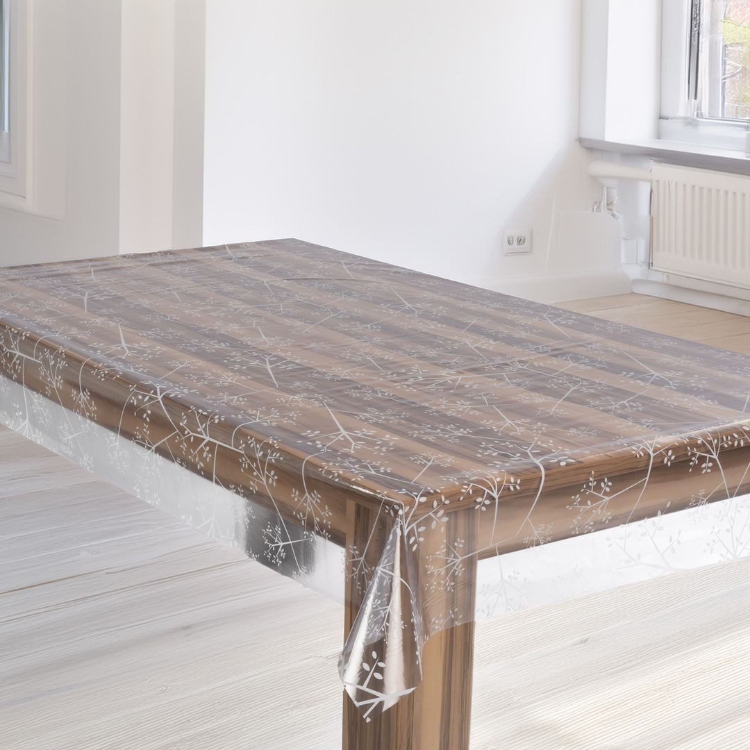 laro Tischdecke Premium Line 0,3mm weich Tischdecke Transparent Zweige PVC günstig online kaufen